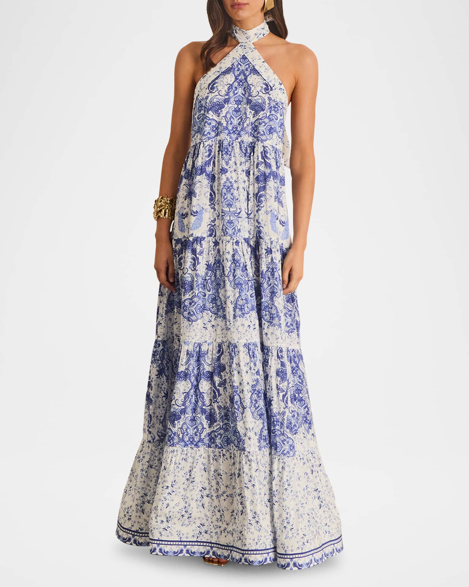 Evelyn Deep V Print Maxi Dress Evelyn Deep V Print Maxi Dress
