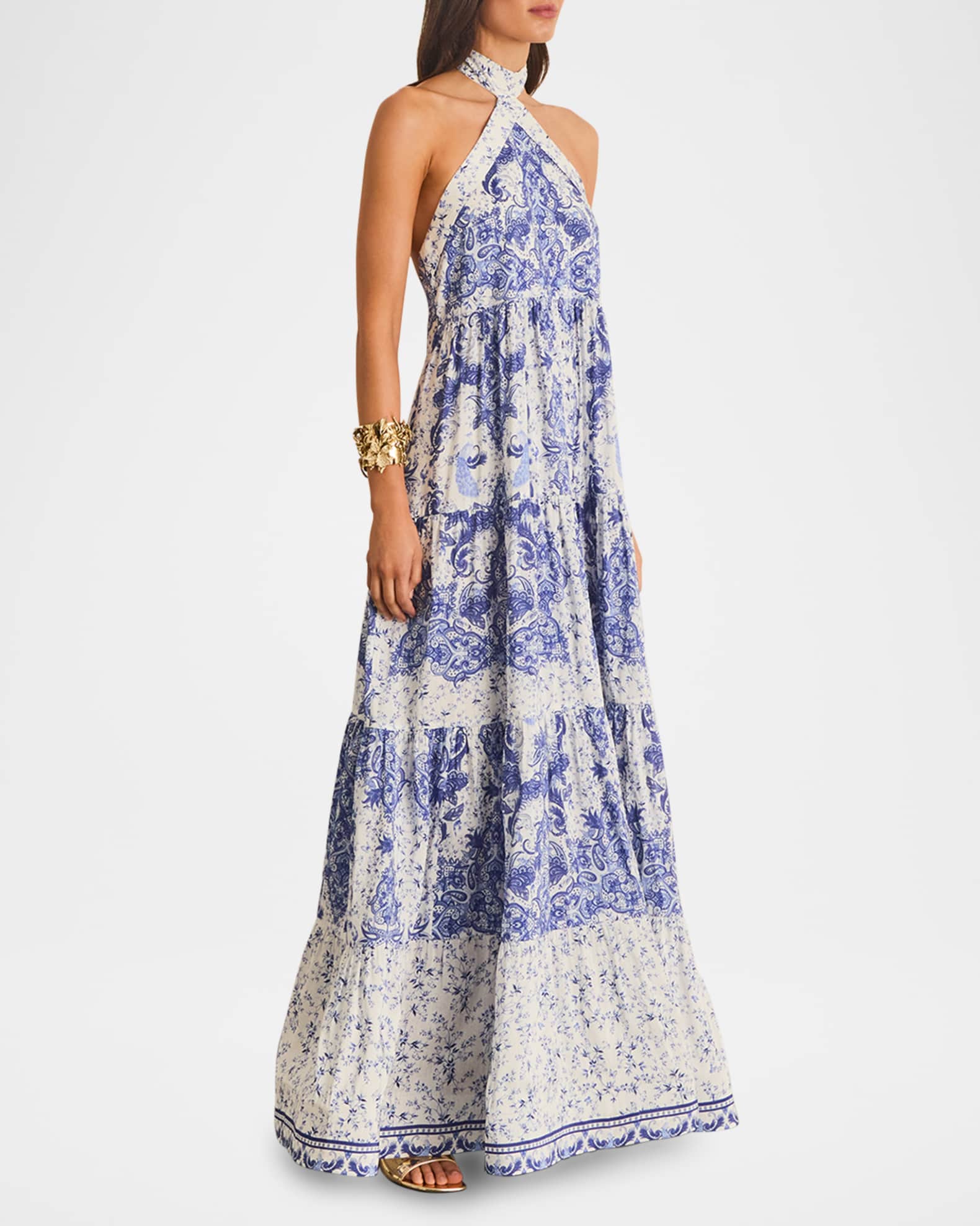 Evelyn Deep V Print Maxi Dress Evelyn Deep V Print Maxi Dress