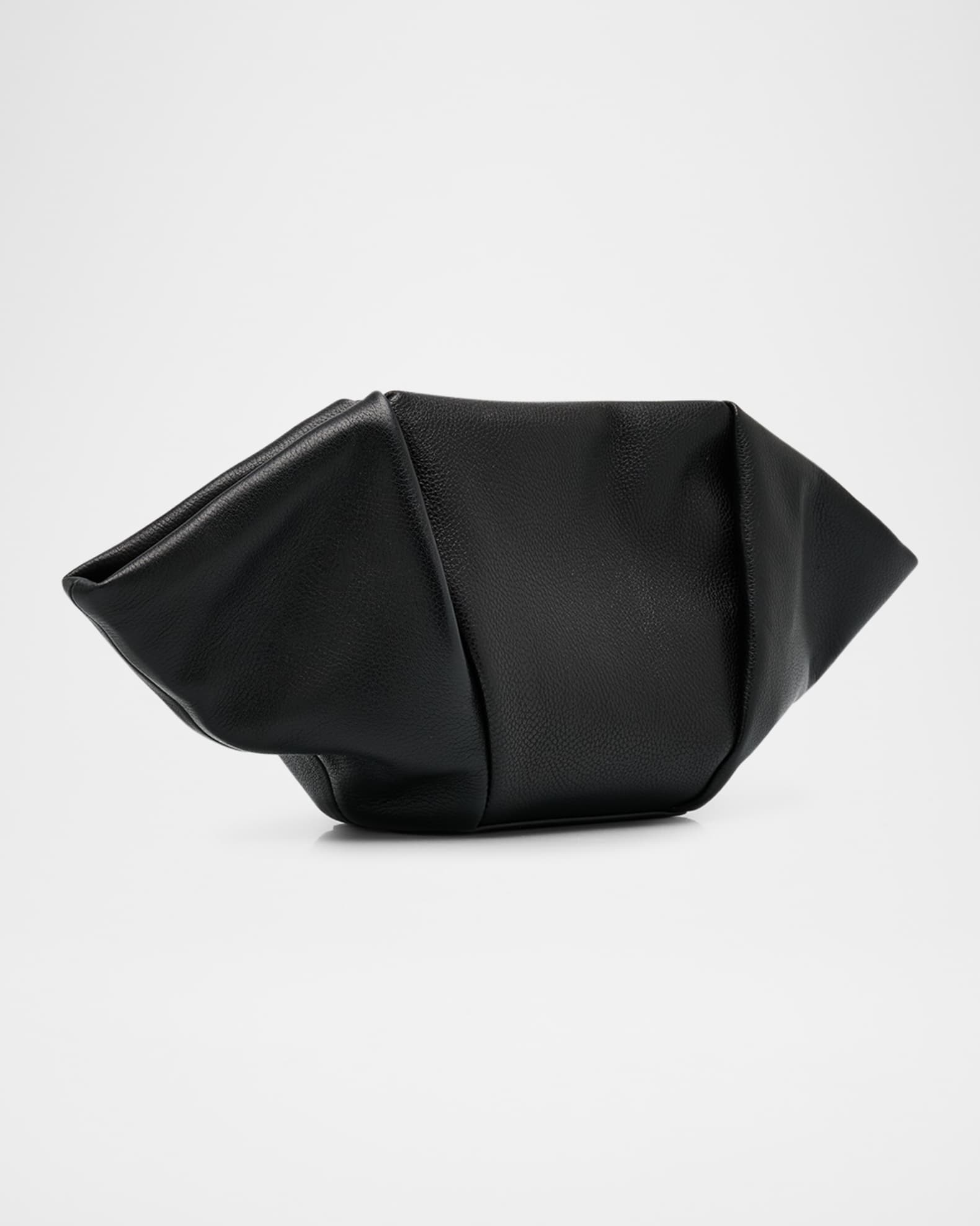 Grained Leather Clutch Bag 1