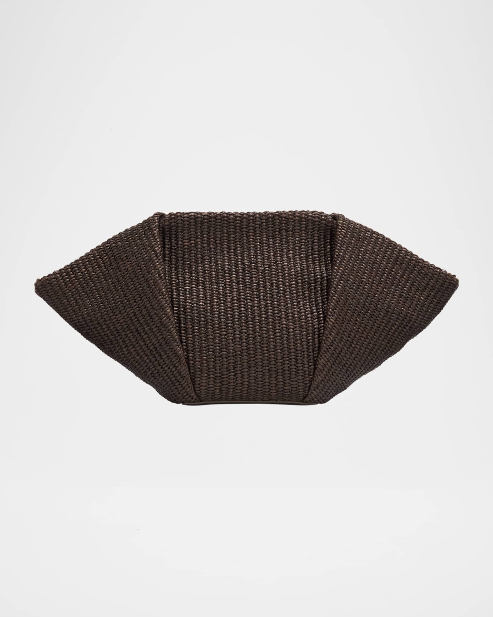 Fan Raffia Clutch Bag 0