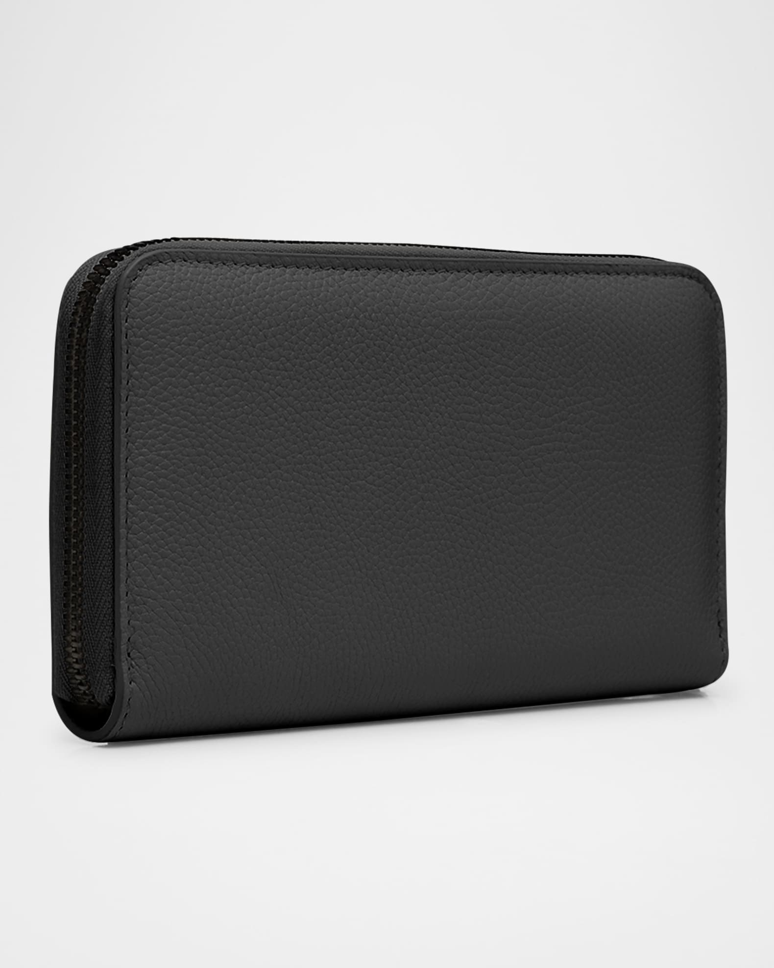 Zip Leather Continental Wallet 1