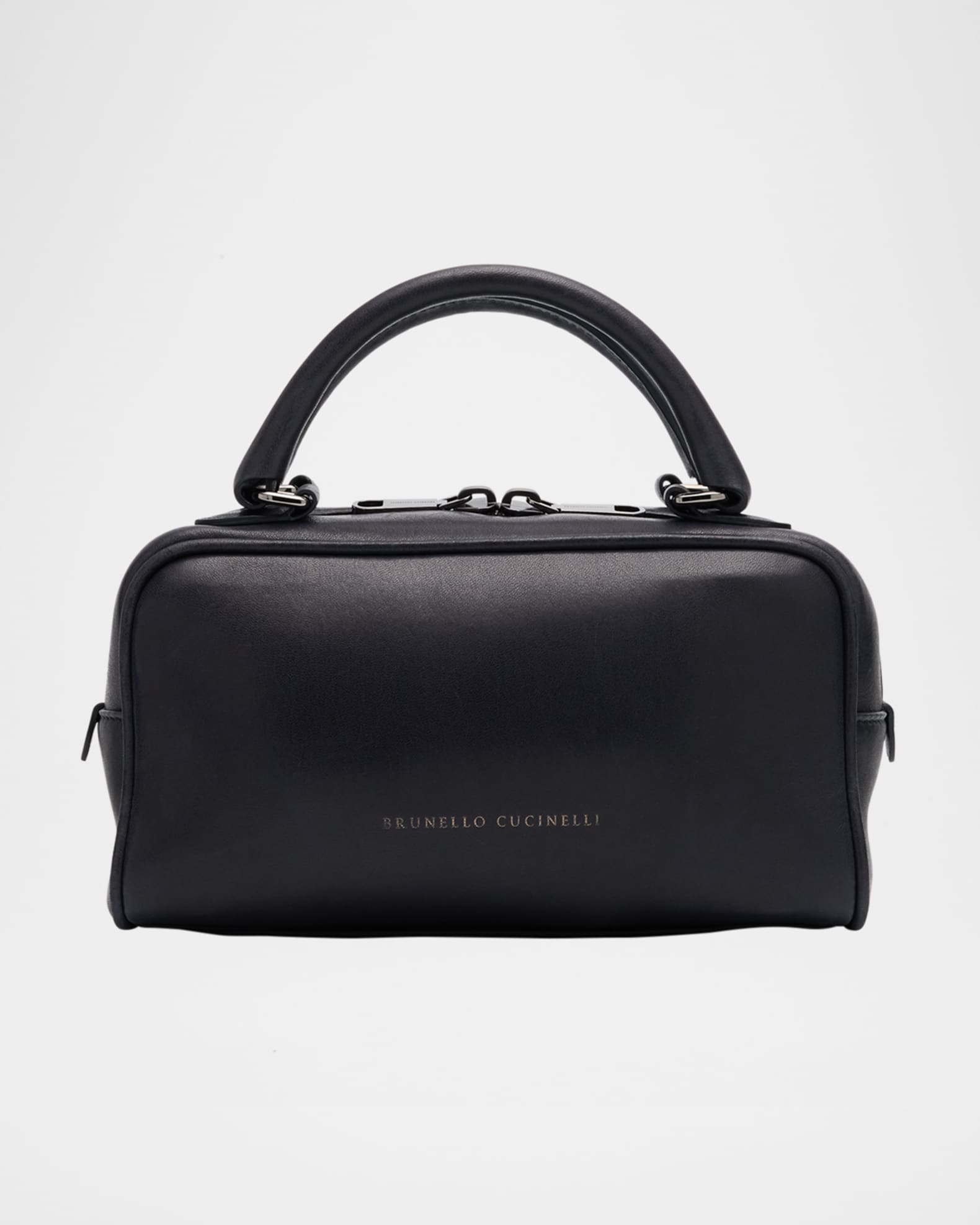Medium Glossy Napa Boston Top-Handle Bag 0