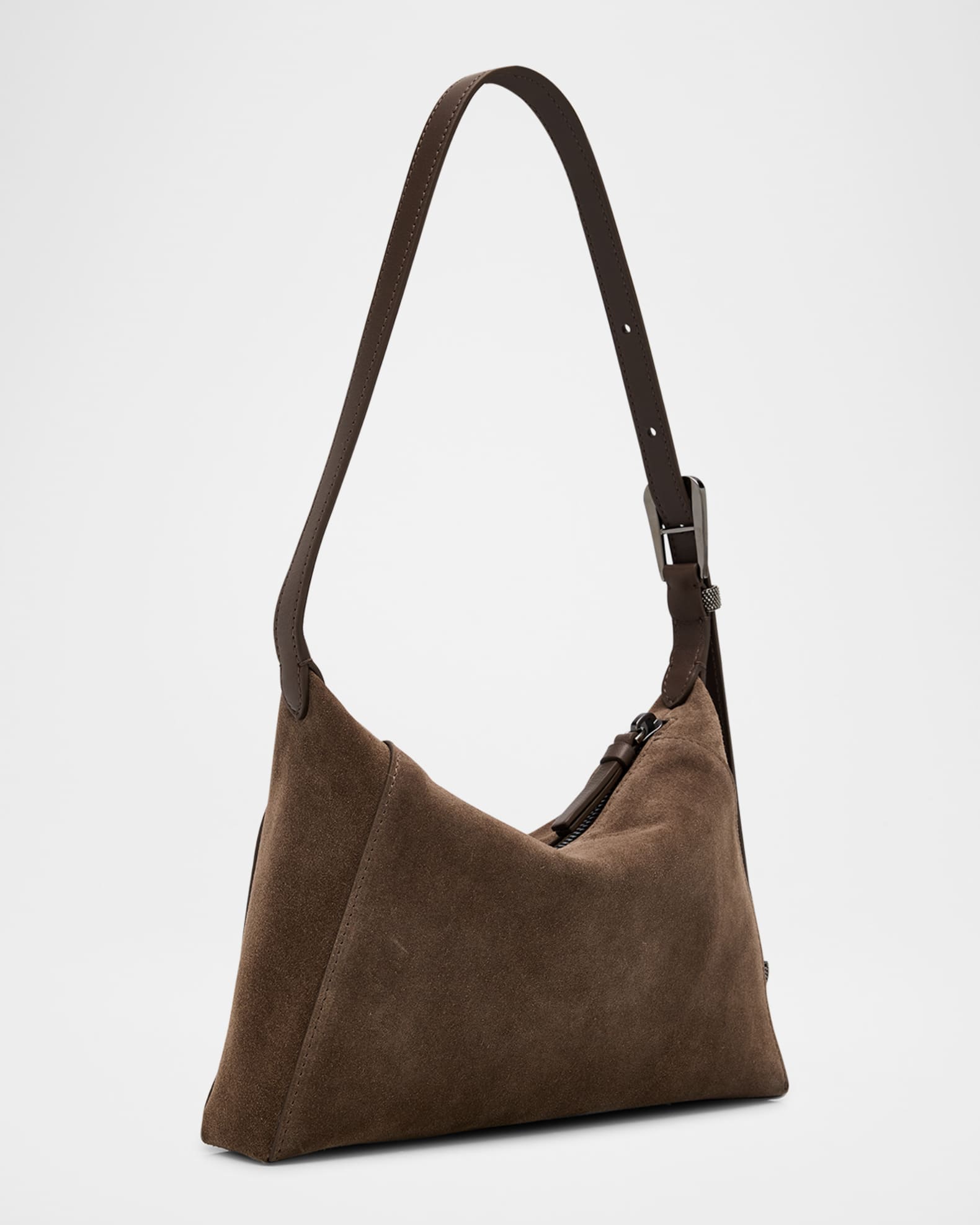 Monili Zip Leather Shoulder Bag 1