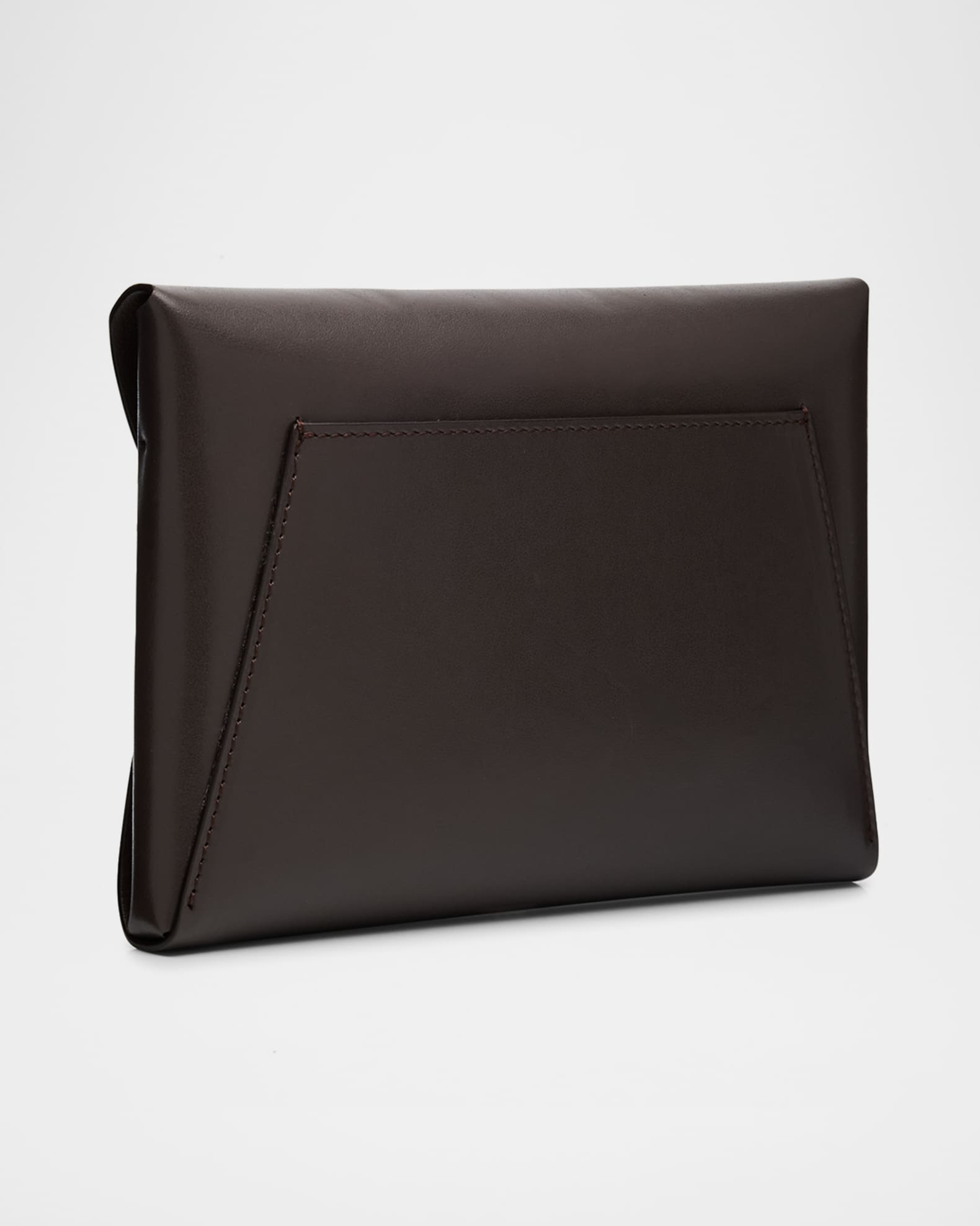 バッグ・カバンその他 Brunello Cucinelli Clutch in Garnet Leather Envelope Flap Leather Clutch Bag | Neiman Marcus