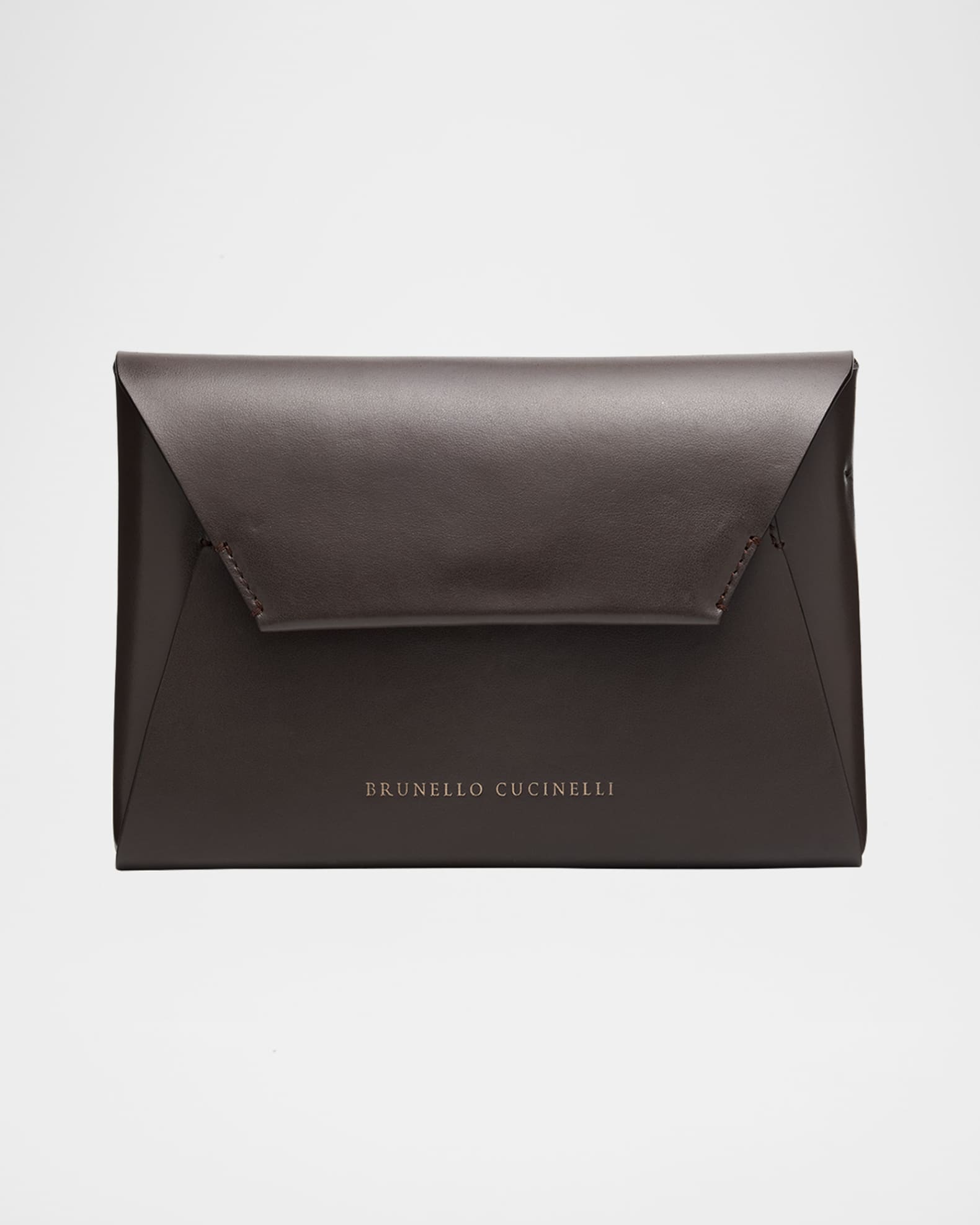Envelope Flap Leather Clutch Bag 0