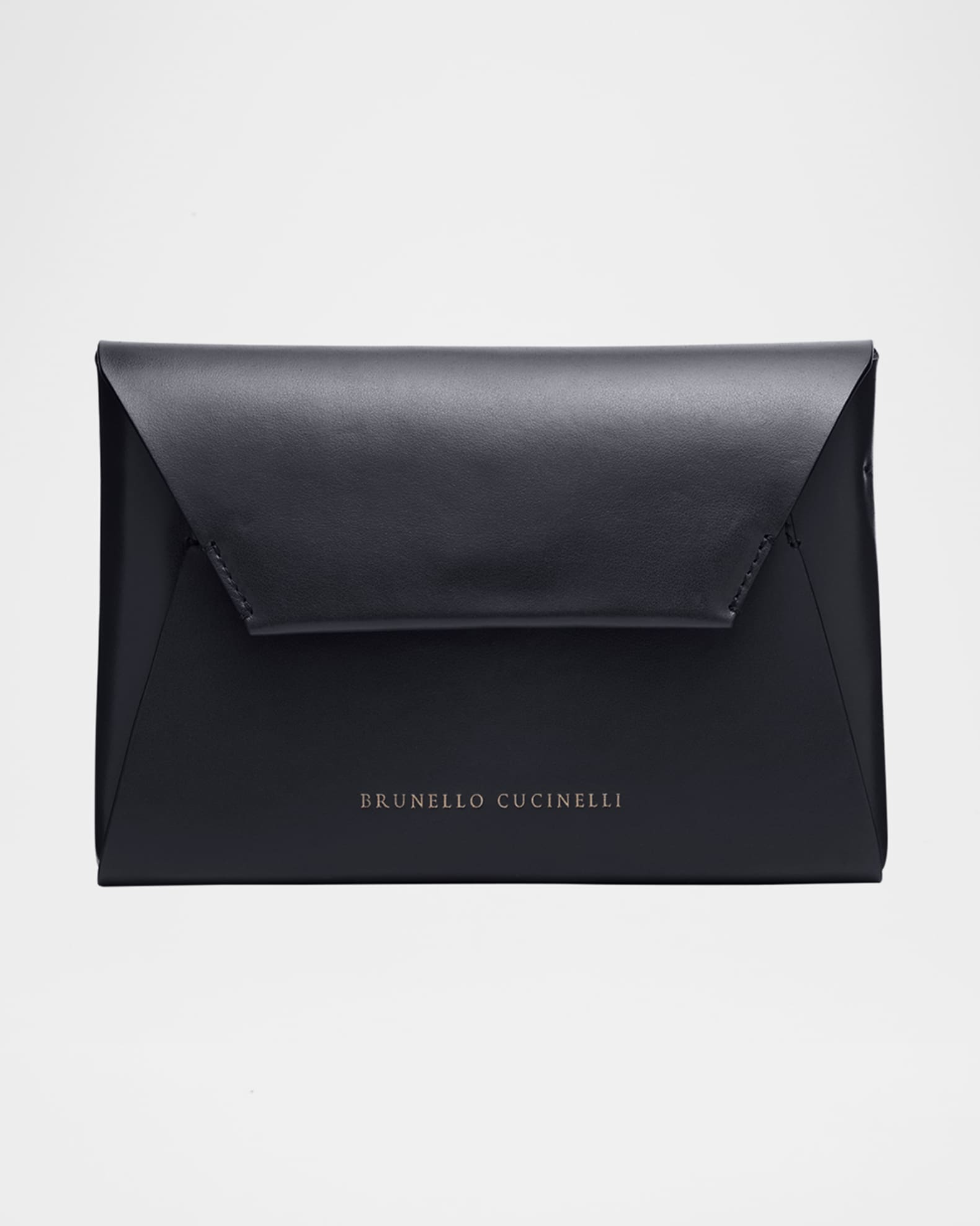 Envelope Flap Leather Clutch Bag 0