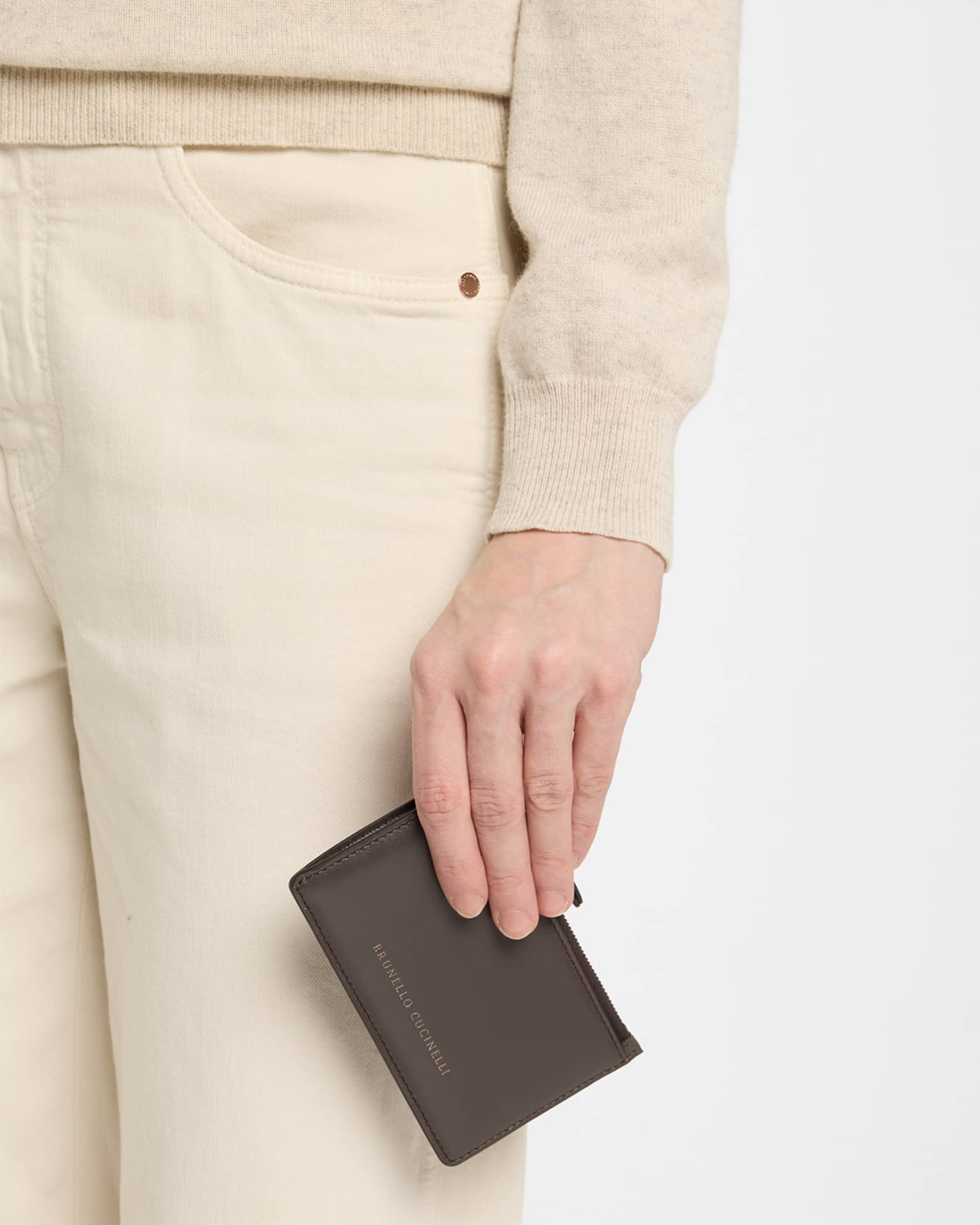 Monili Zip Leather Wallet  1