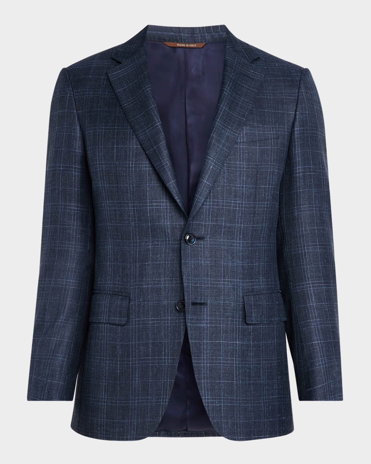 Men's Tonal Plaid Sport Coat 0