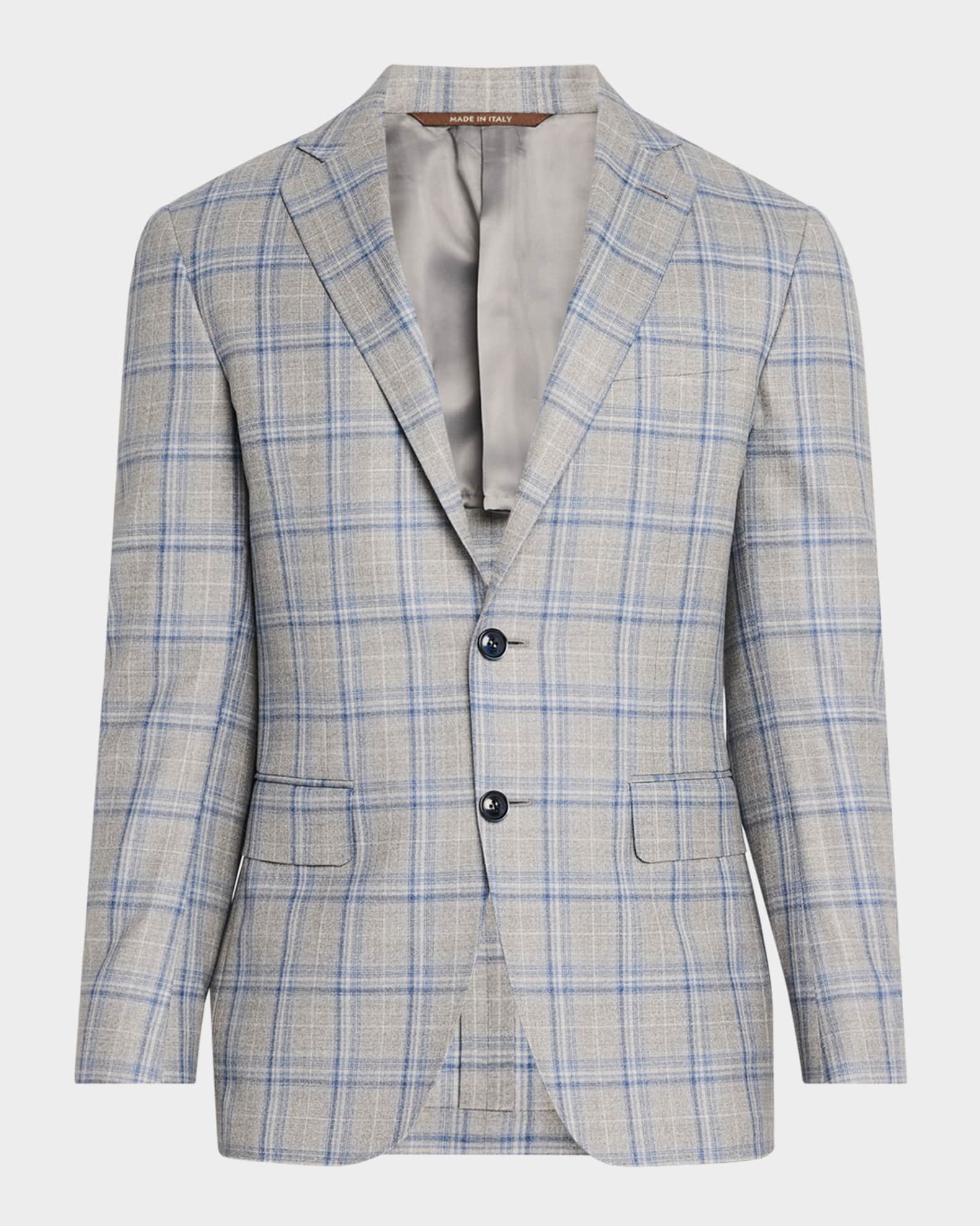 Men's Wool Plaid Sport Coat 0