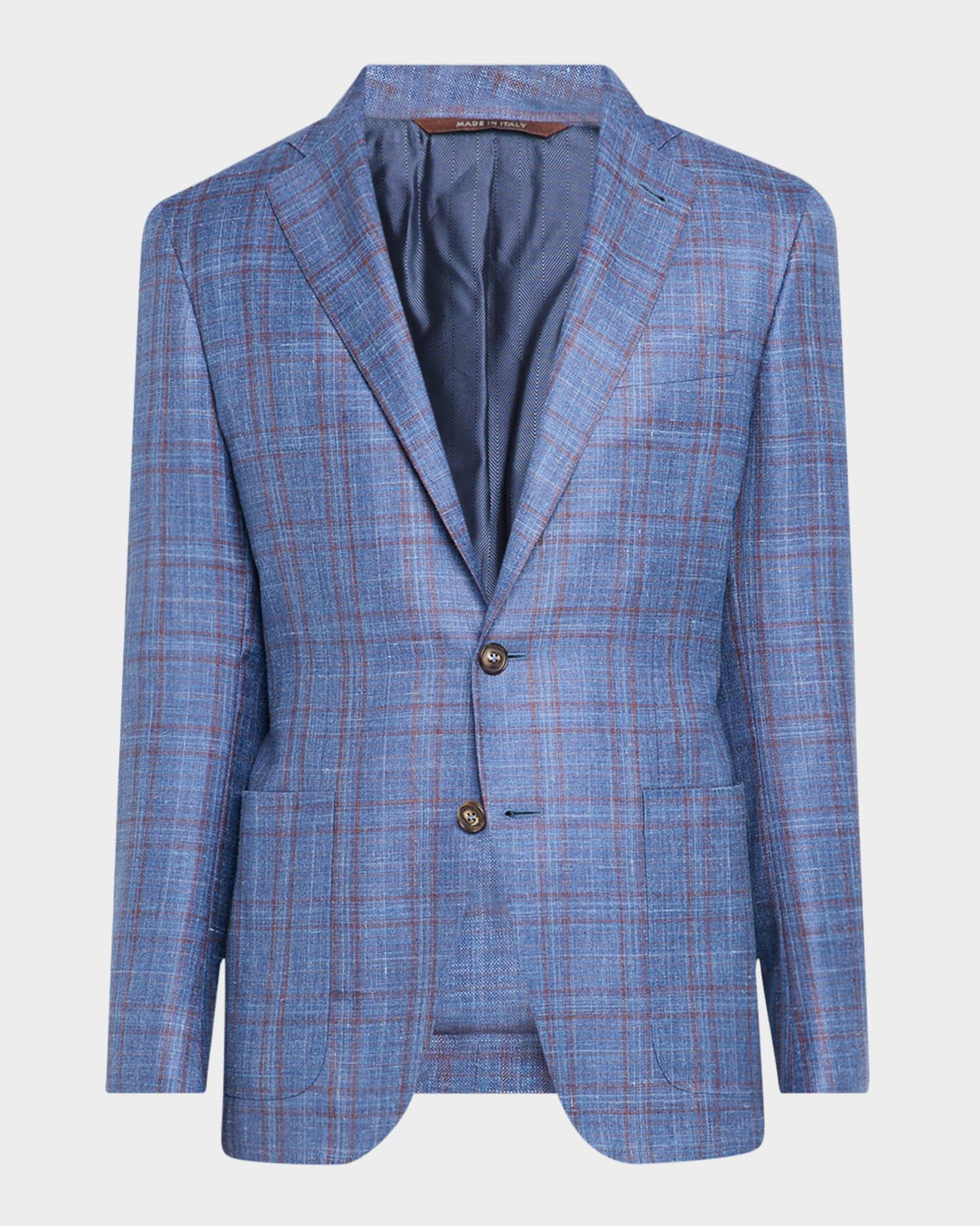 Men's Check Single-Breasted Sport Coat 0