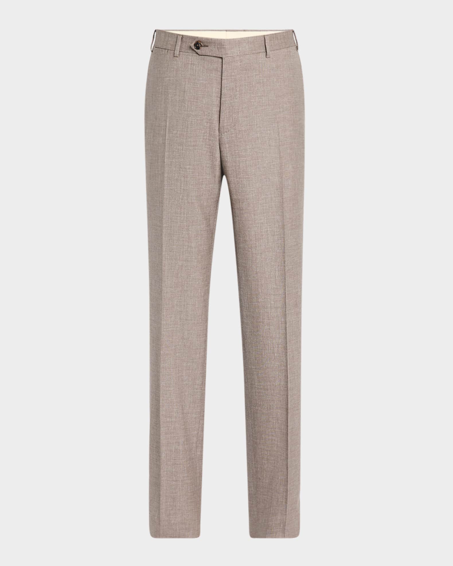 Men's Melange Wool Dress Pants 0