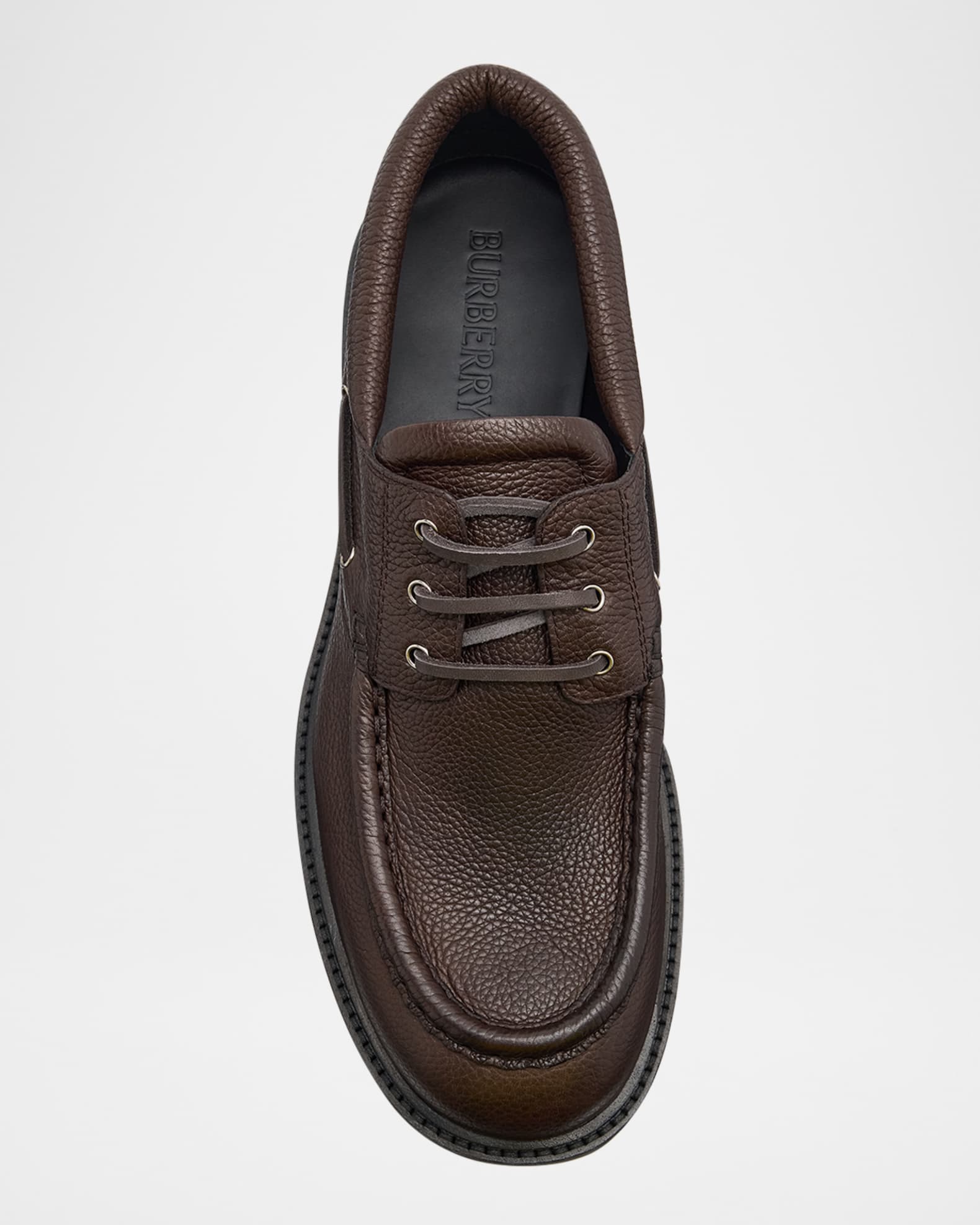 Burberry Men s Raft Grained Leather Boat Shoes Neiman Marcus
