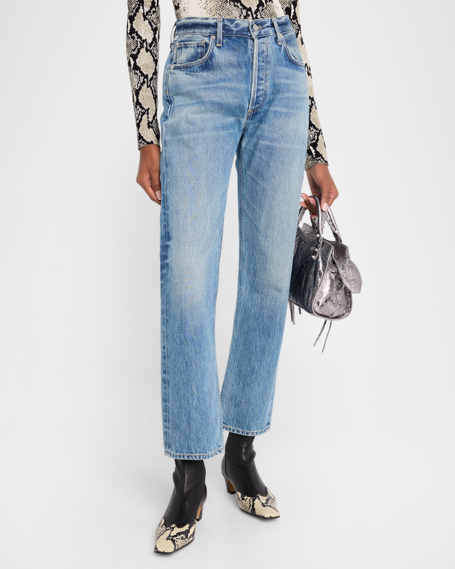 【Citizens of Humanity】 Blaine high-riseストレートジーンズ Citizens of Humanity Blaine High-Rise Straight Ankle Jeans