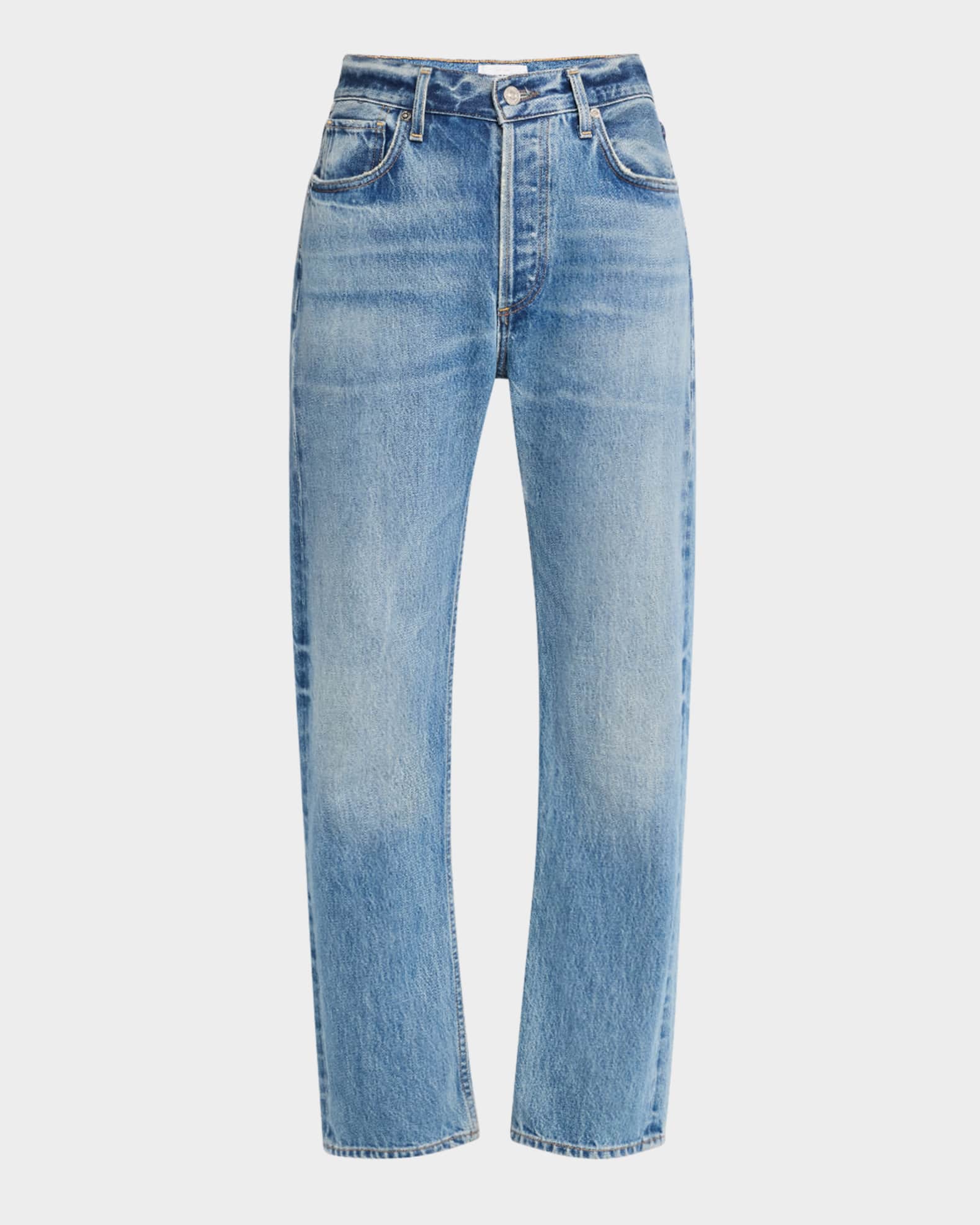 Blaine High-Rise Straight Ankle Jeans 0