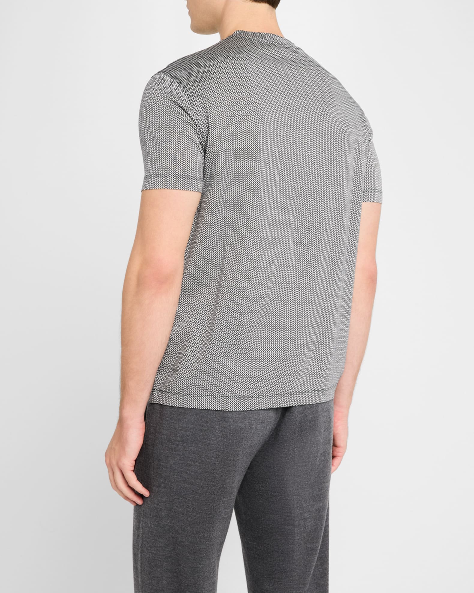 Emporio Armani Men's Geometric Crewneck T-Shirt | Neiman Marcus