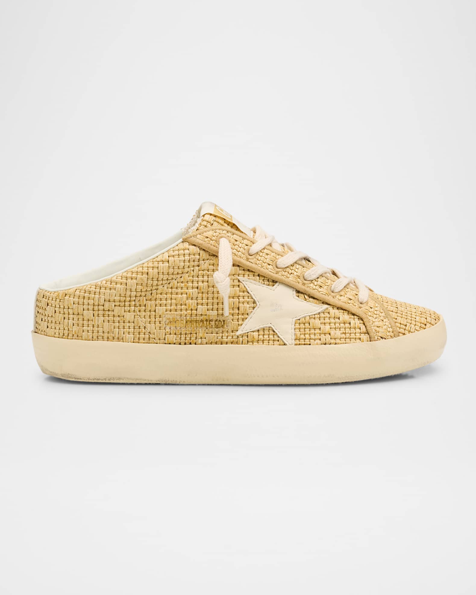 Golden Goose Superstar Sabot Raffia Low Top Sneakers Neiman Marcus