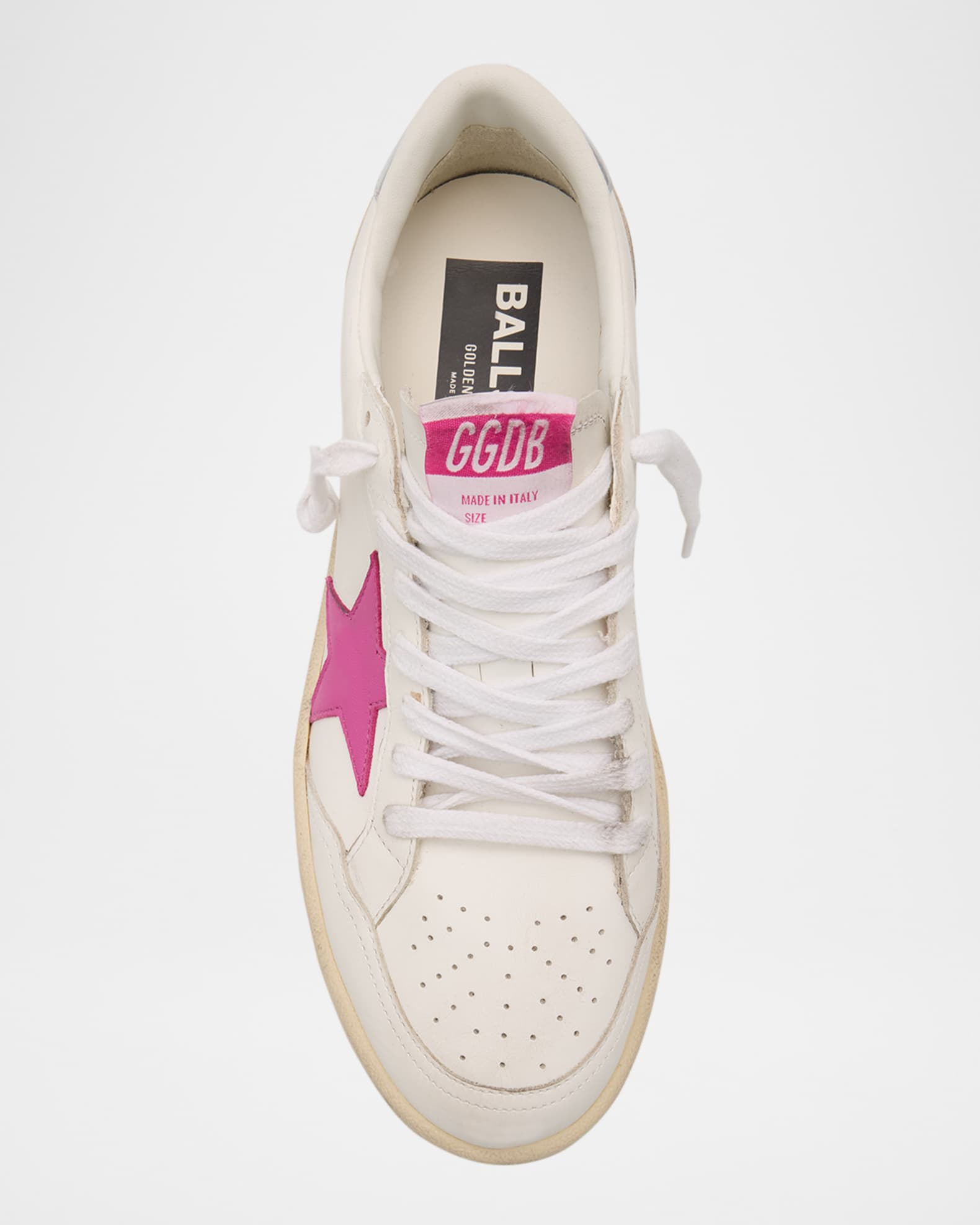 Golden Goose Ball Star Mixed Leather Low-Top Sneakers | Neiman Marcus