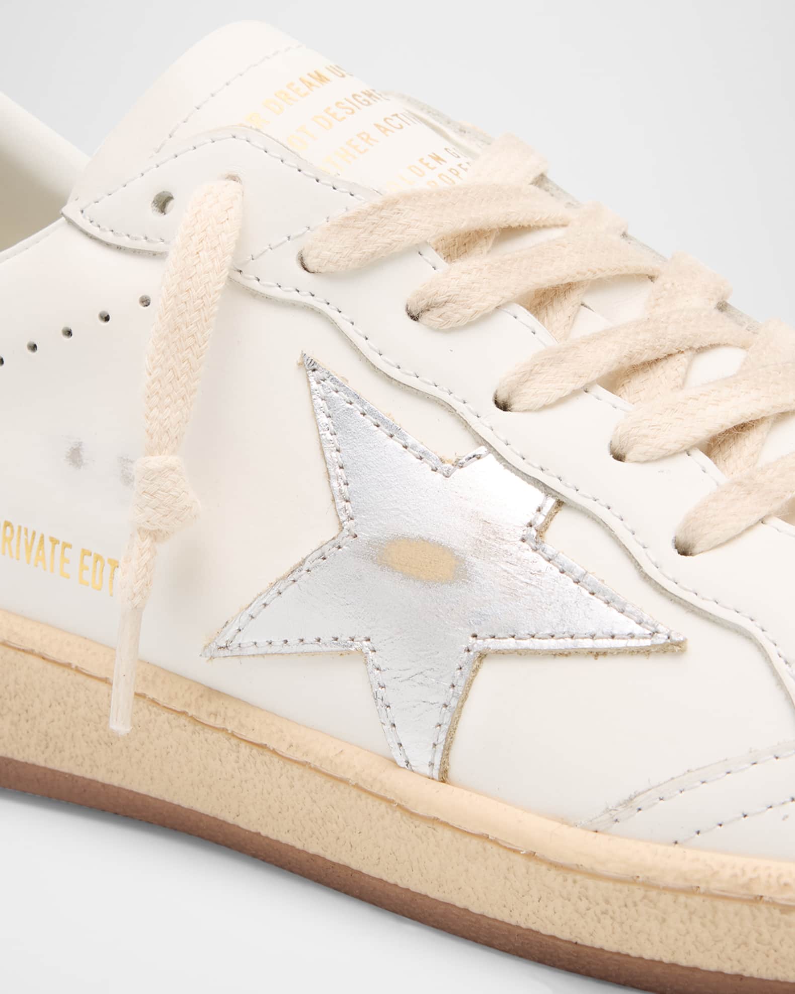 スニーカー GOLDEN  BALL STAR LEATHER SNEAKERS Golden Goose Ballstar Mixed Leather Low-Top Sneakers
