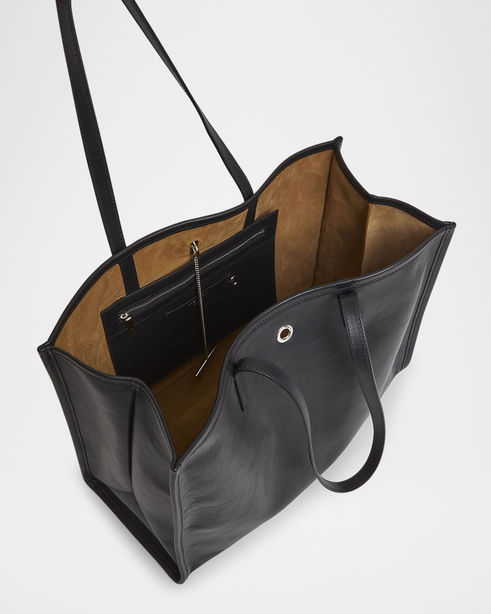McQueen Men's T-Bar Pendant Leather Tote Bag | Neiman Marcus