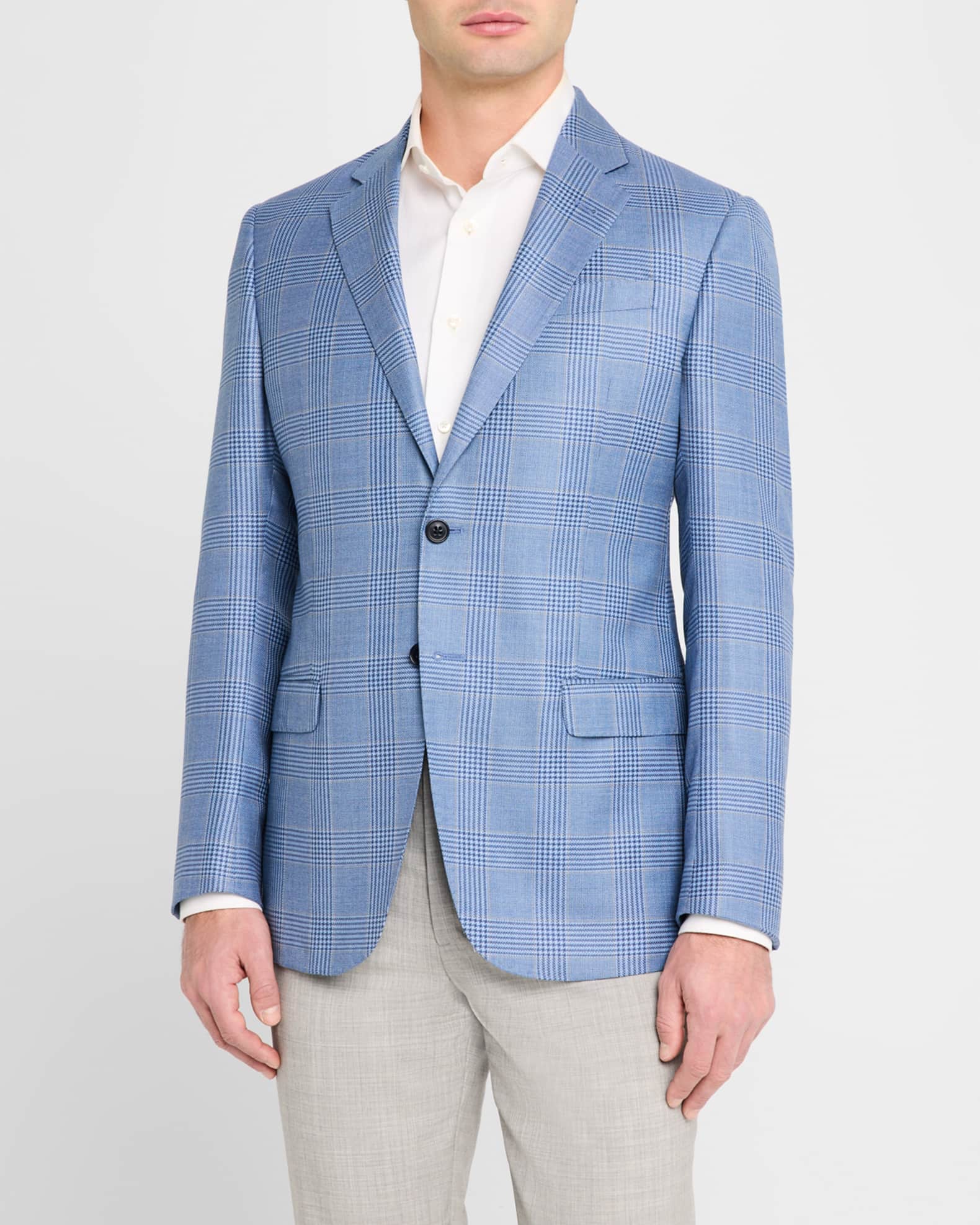 Emporio Armani Men's Houndstooth Plaid Sport Coat | Neiman Marcus