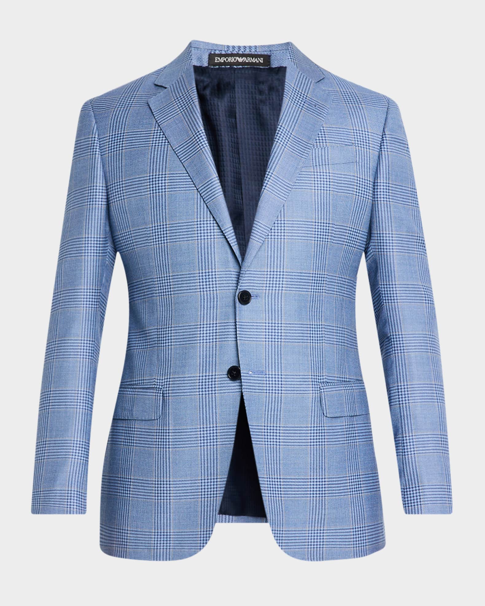 Men's Houndstooth Plaid Sport Coat 0
