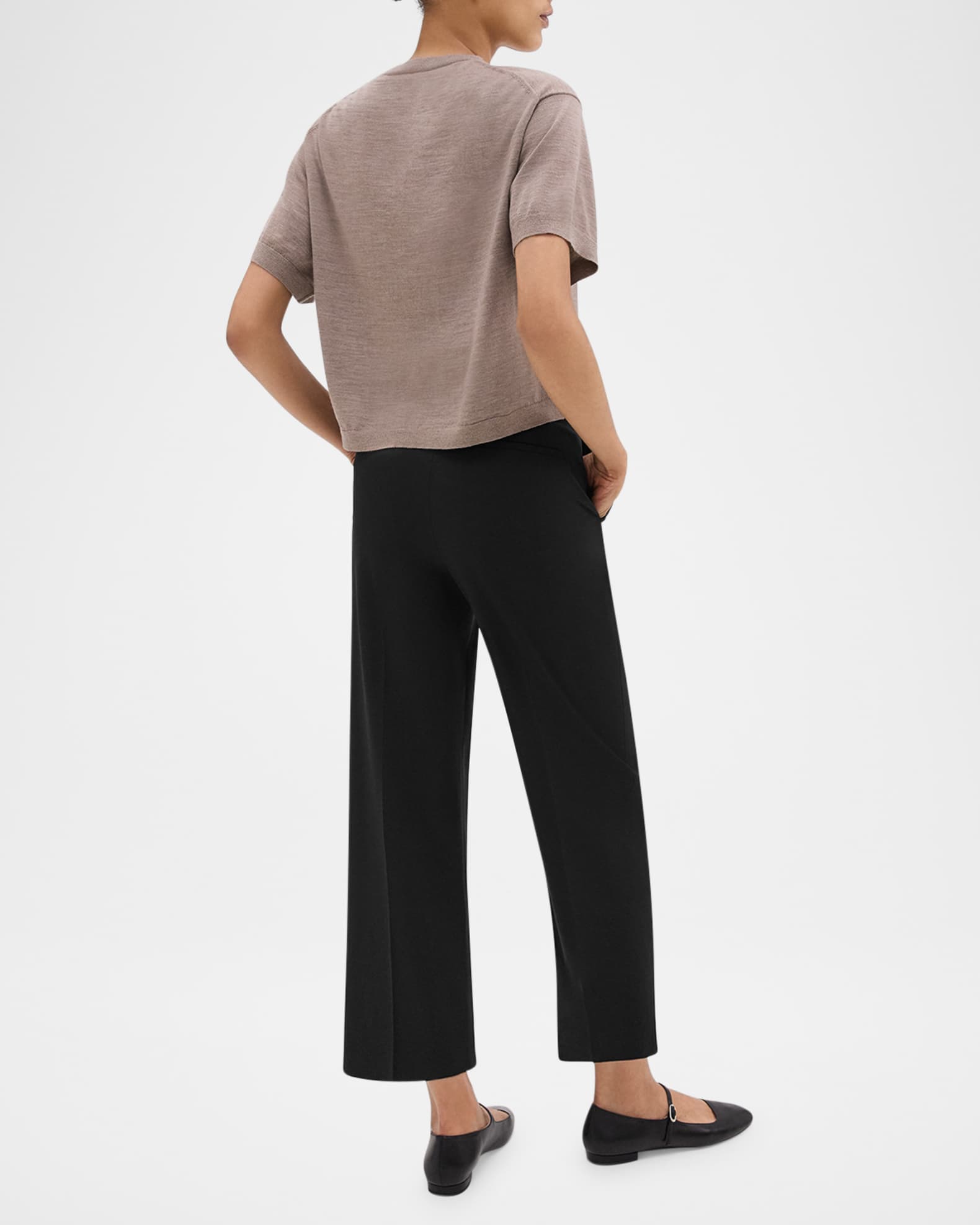 High-Waist Straight Pants