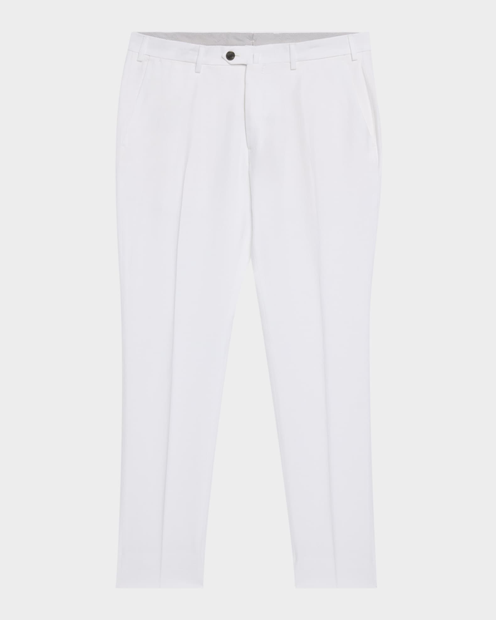 Men's Lyocell Twill Flat-Front Trousers 0