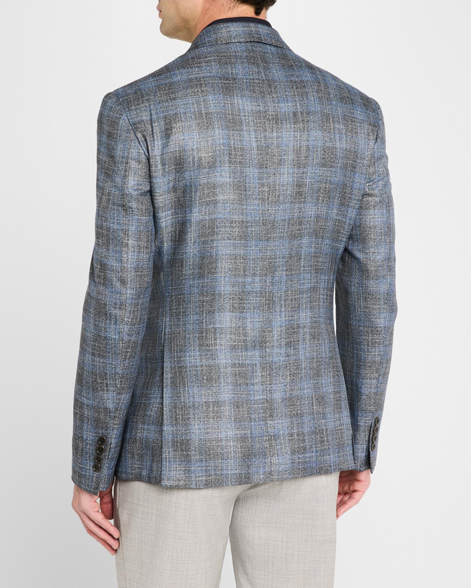 Emporio Armani Men's Bamboo Textured Plaid Sport Coat | Neiman Marcus