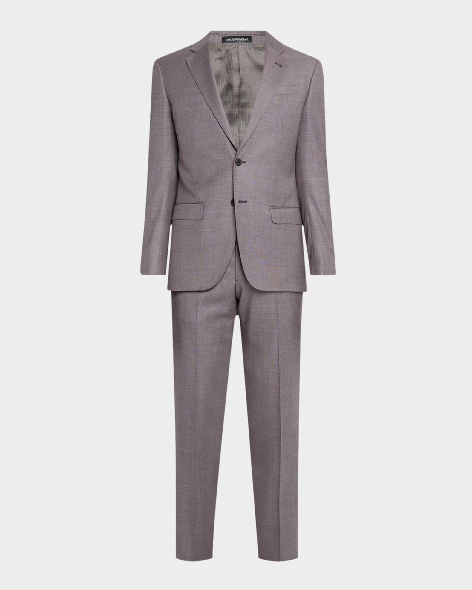 Men's Silky Wool Sharkskin Suit 0