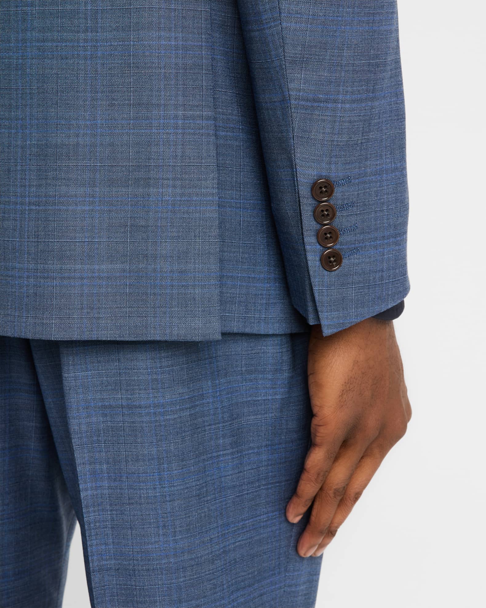 Men's Subtle Grid Check Suit 1