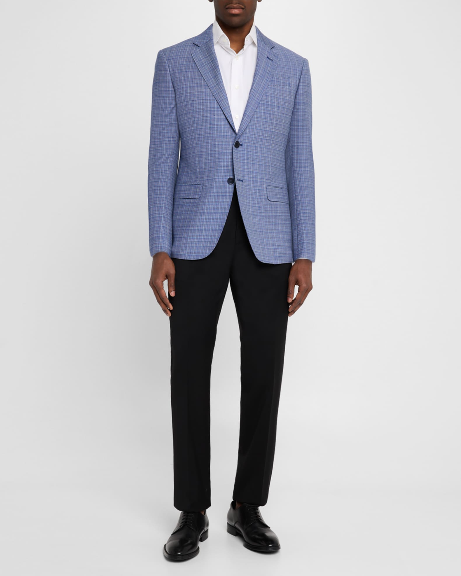 Men's Textured Plaid Sport Coat 1