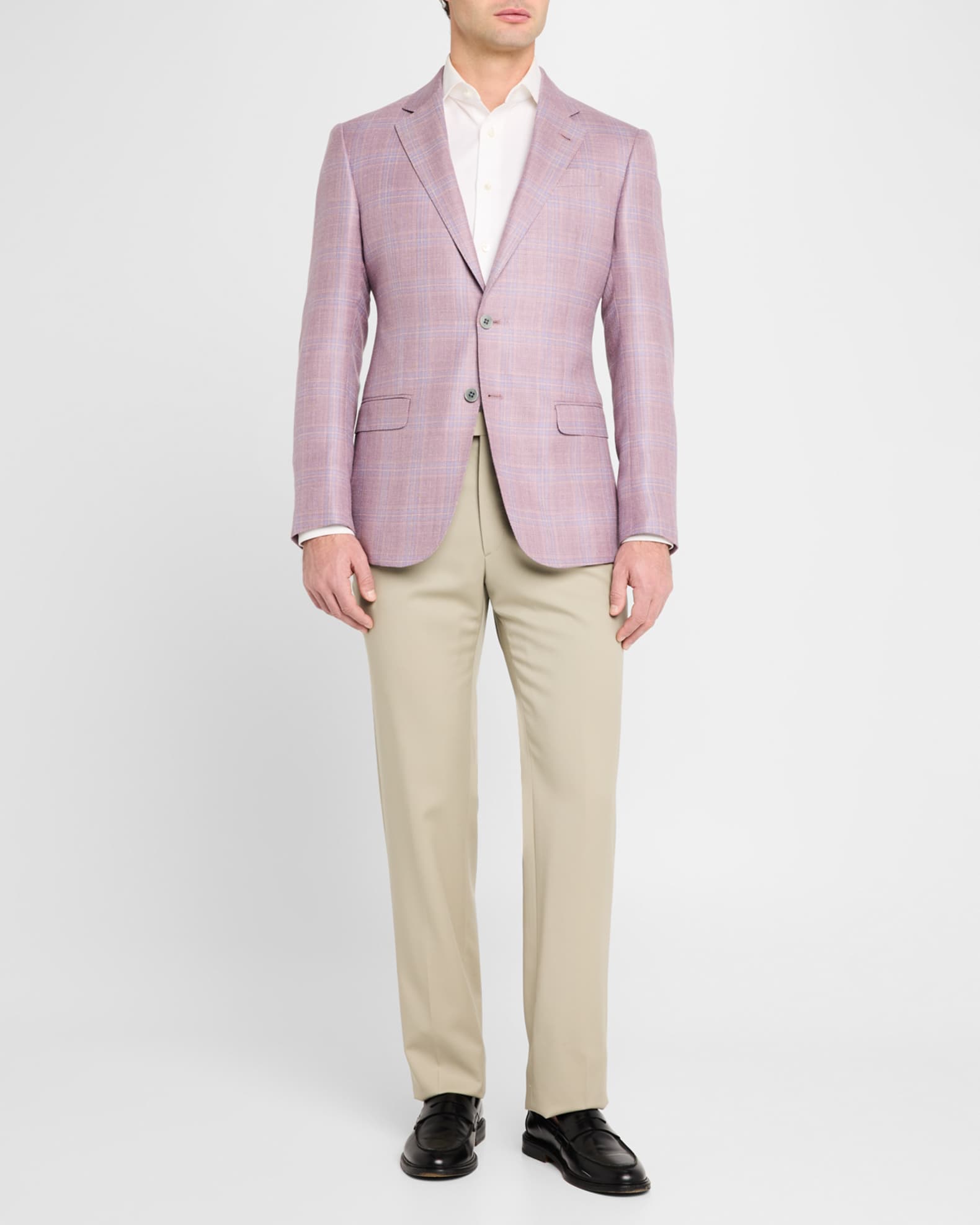 Men's Textured Plaid Sport Coat 1