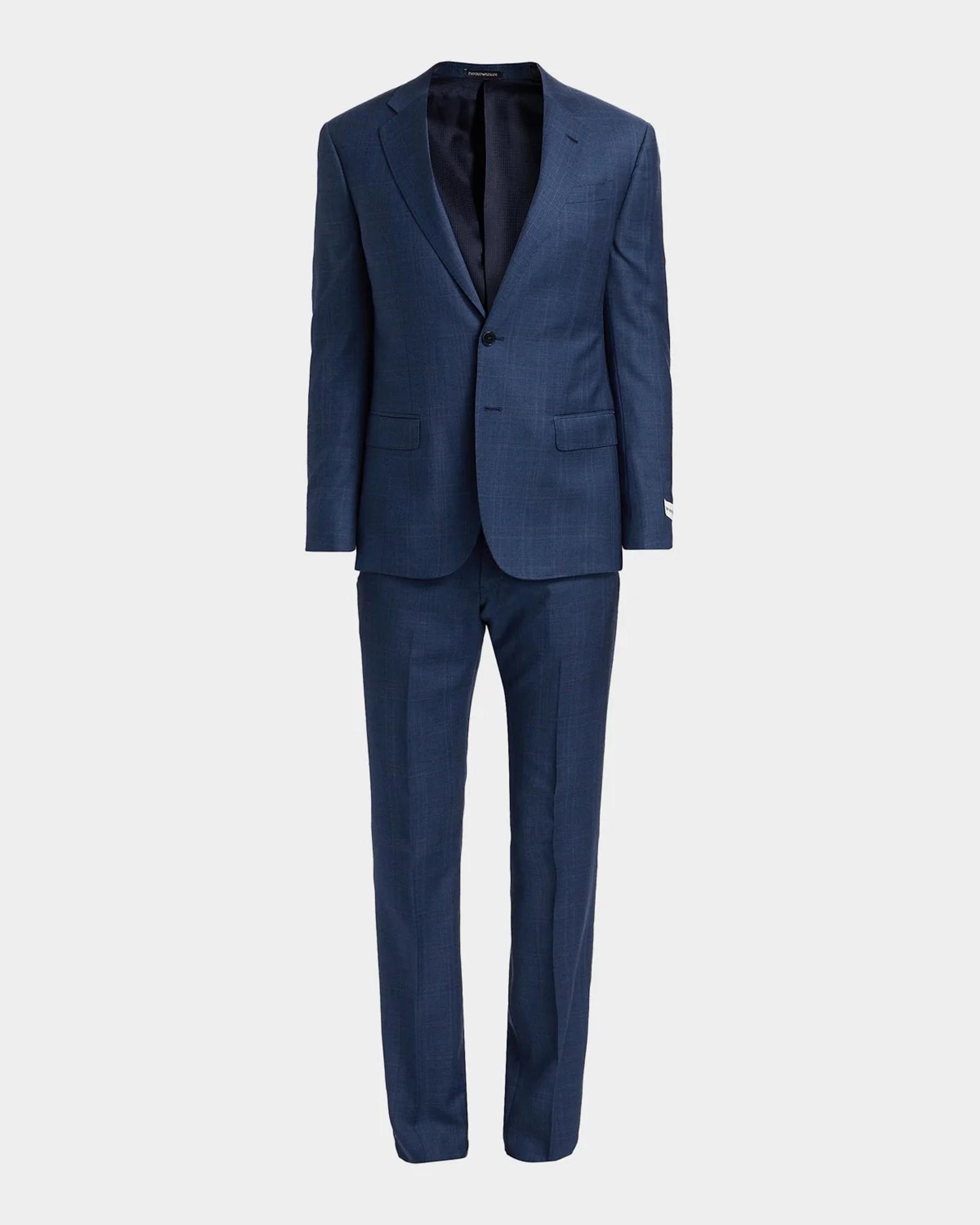 Emporio Armani Men's Micro-Plaid Wool-Blend Suit | Neiman Marcus