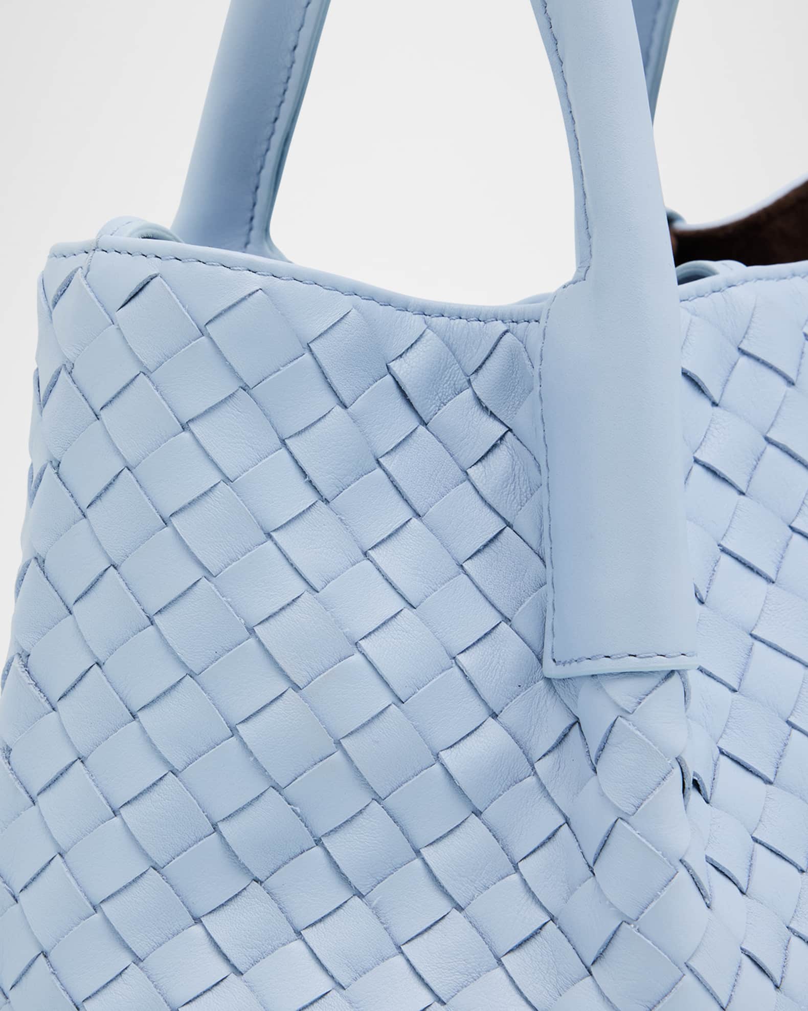 Bottega Veneta Padded Leather Squash Tote Handbag White