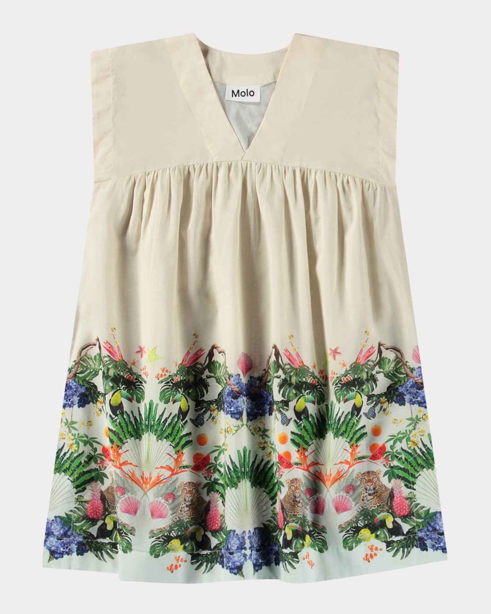 Girl's Cajla Floral-Print Sleeveless Coverup Dress, Size S-L 0