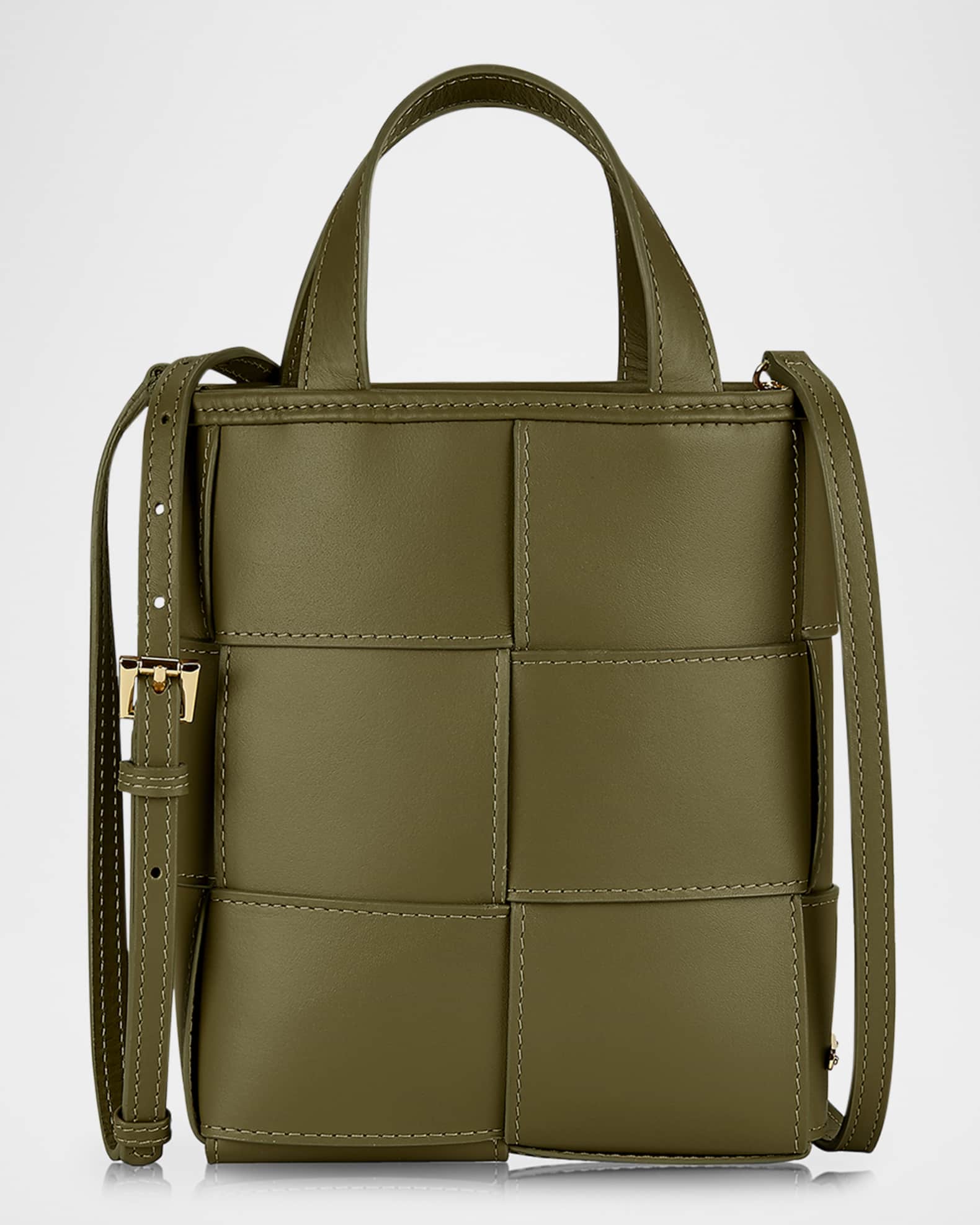 Chloe Mini Woven Leather Shopper Tote Bag 0