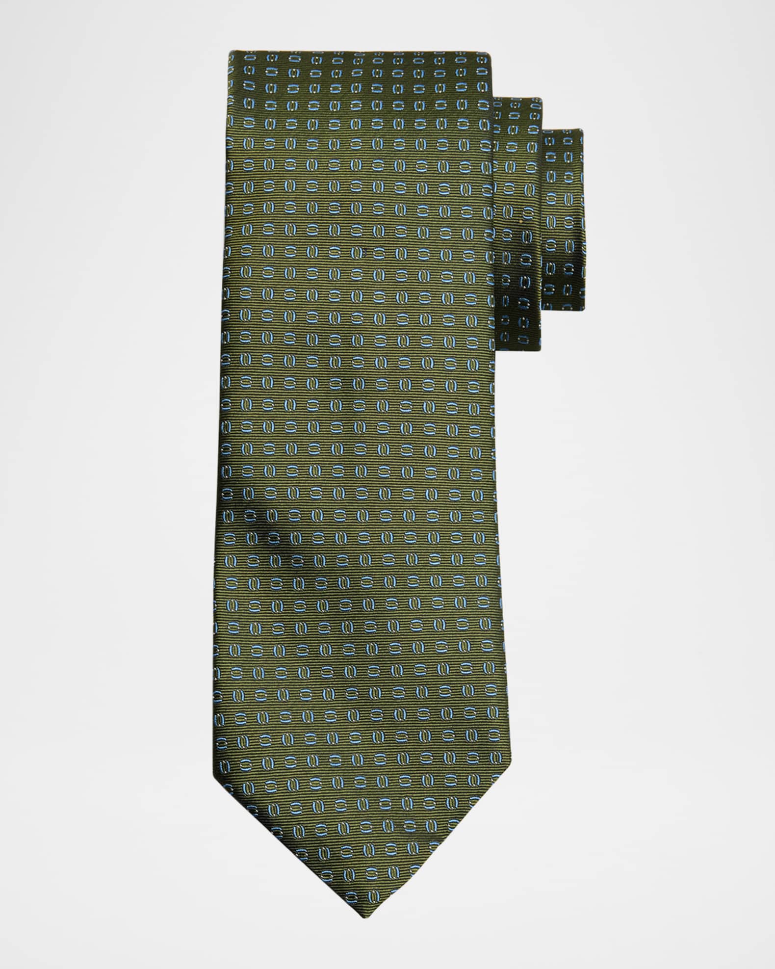 Men's Oval Patterned Tie 0