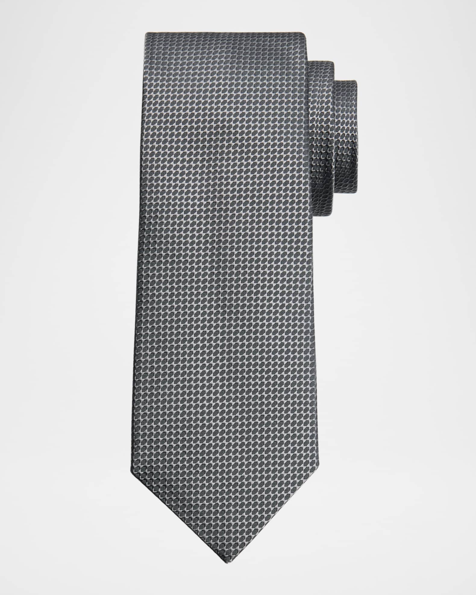 Men's Textured Solid Tie 0