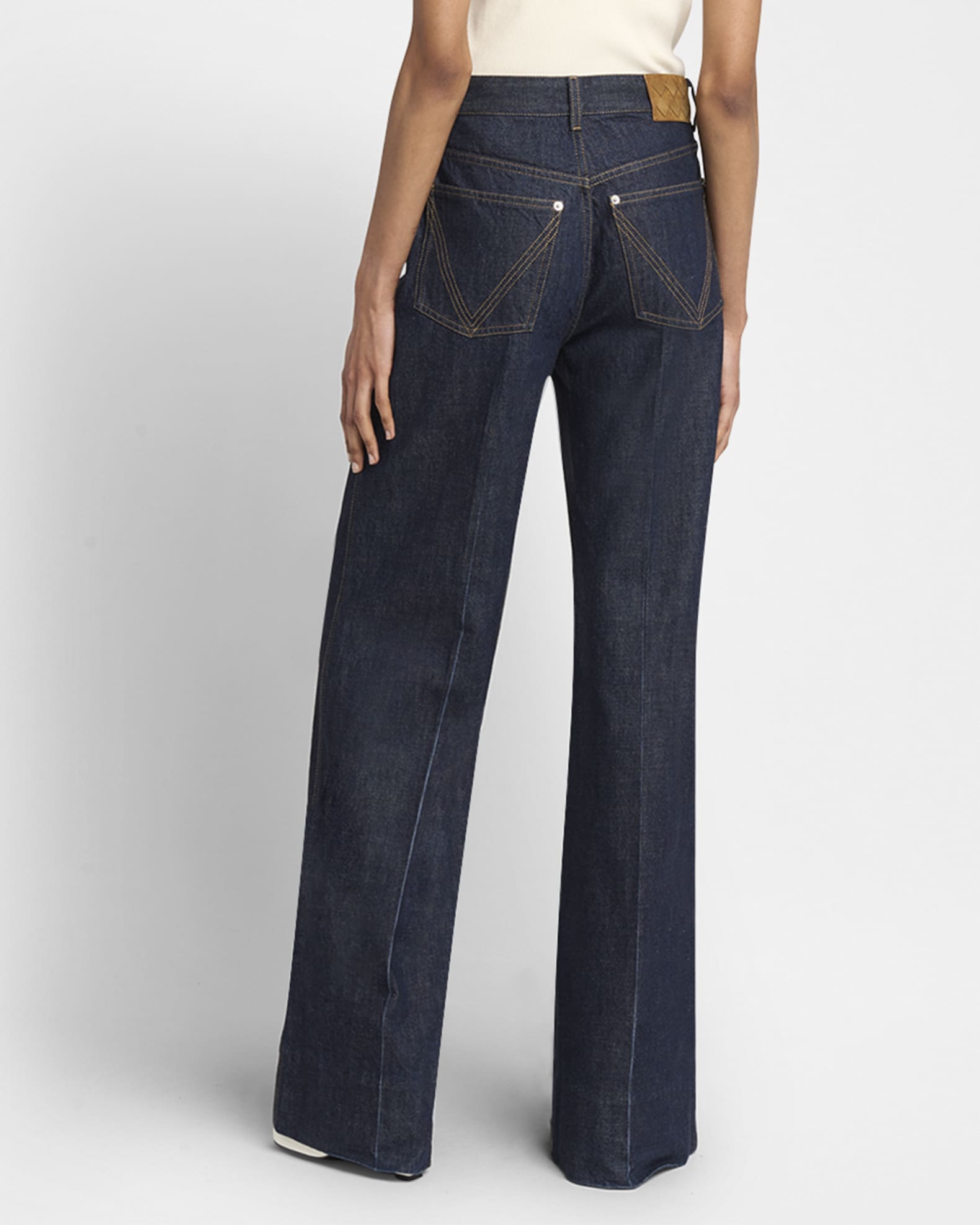 沸騰ブラドン Soft Indigo Veneta Bottega Denim Jeans Palazzo Wide-Leg パンツ
