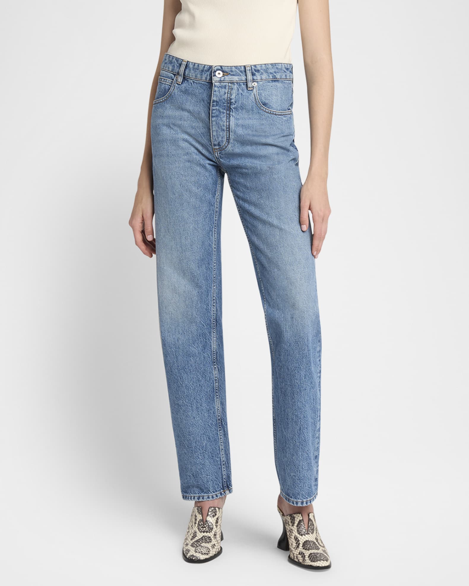 デニム・ジーパン BOTTEGA VENETA SLIM DENIM COTTON JEANS Bottega Veneta Vintage Boyfriend Denim Pants | Neiman Marcus