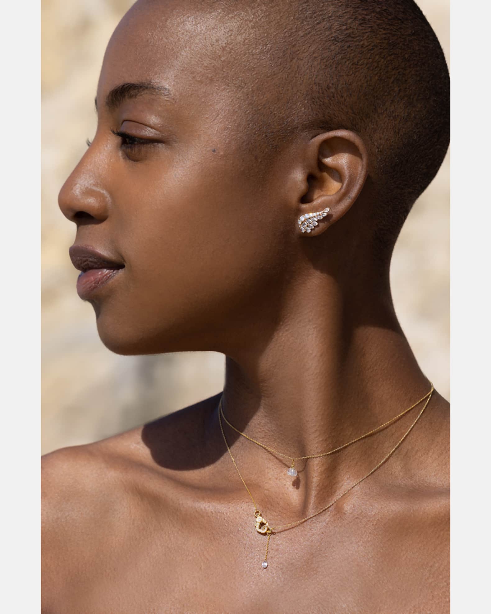 White gold ear climbers outlet
