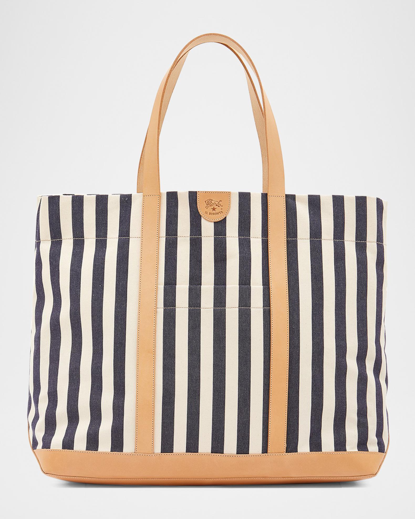 Il Bisonte Caramella Large Canvas Shopper Tote Bag | Neiman Marcus