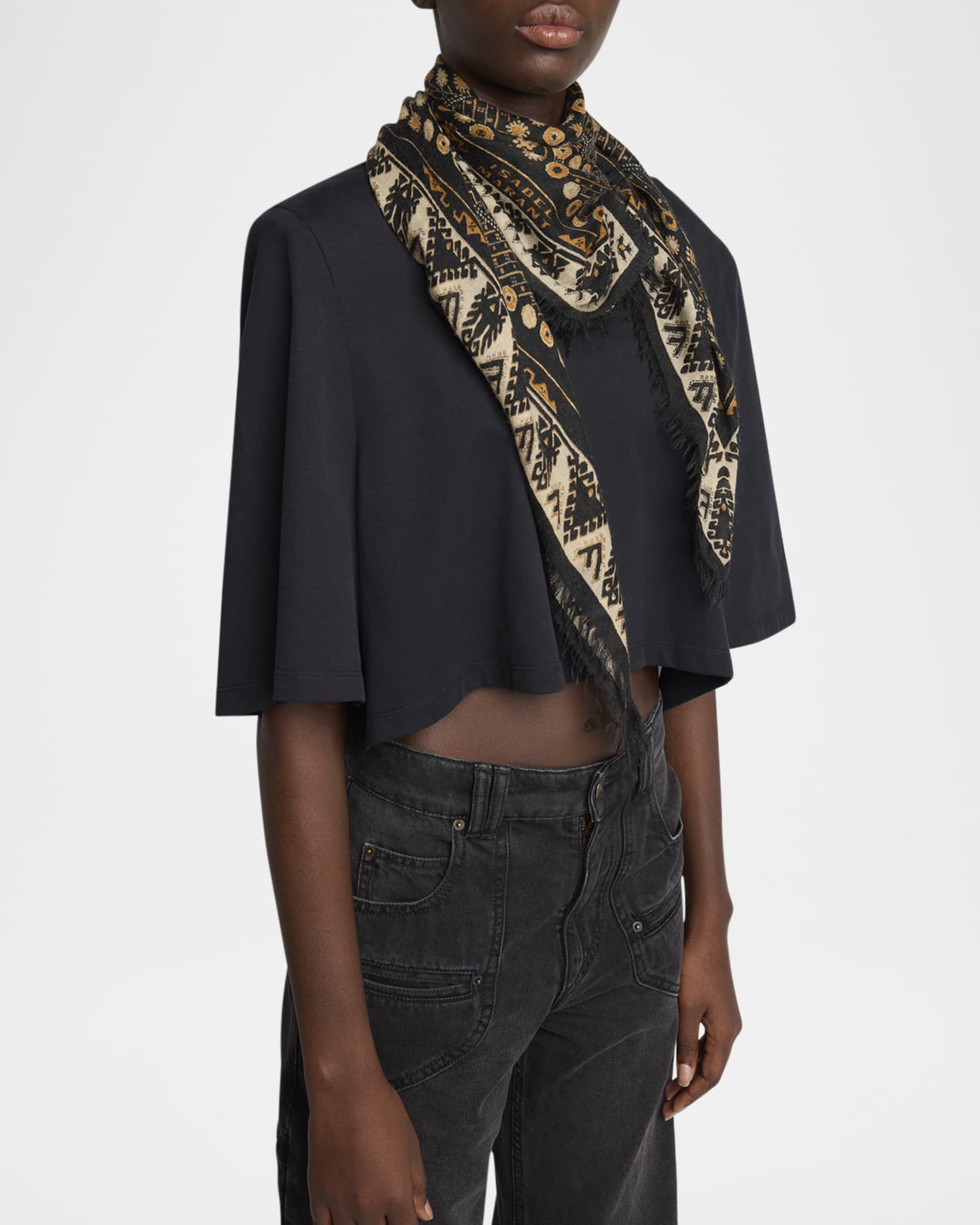 マフラー・ストール Isabel Marant Fouzy Gd Scarf - Isabel Marant - Wool - Black 15299876-1425160279952602.jpg