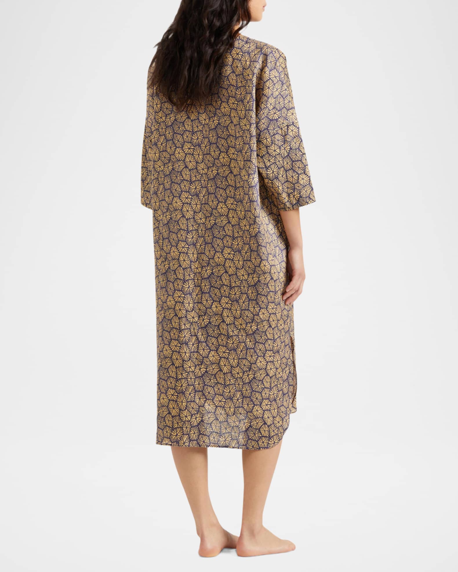VILEBREQUIN Women Viscose Shirt Dress Medusa and Shells