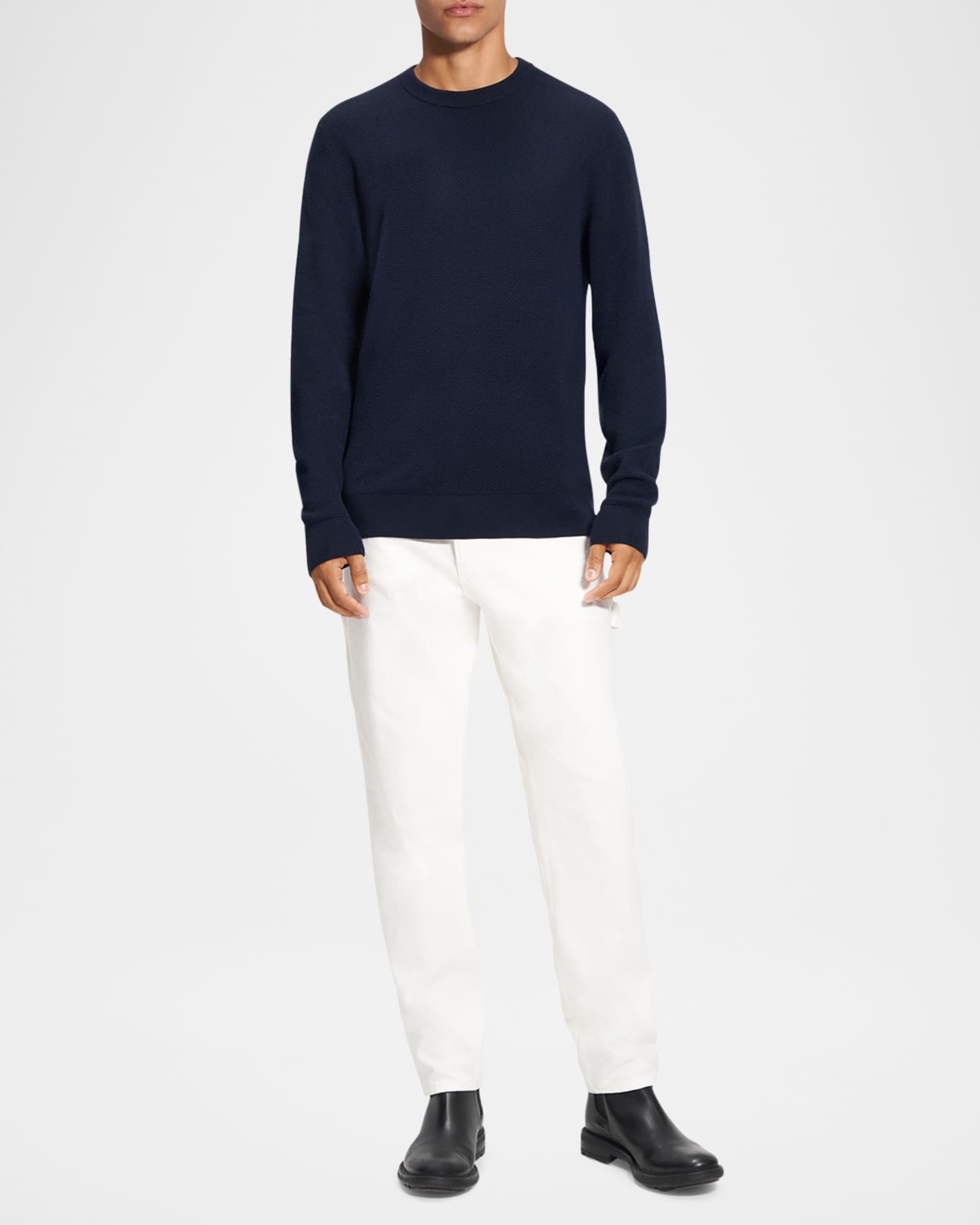 Men's Maden Textured Wool Sweater - Thumbnail 2