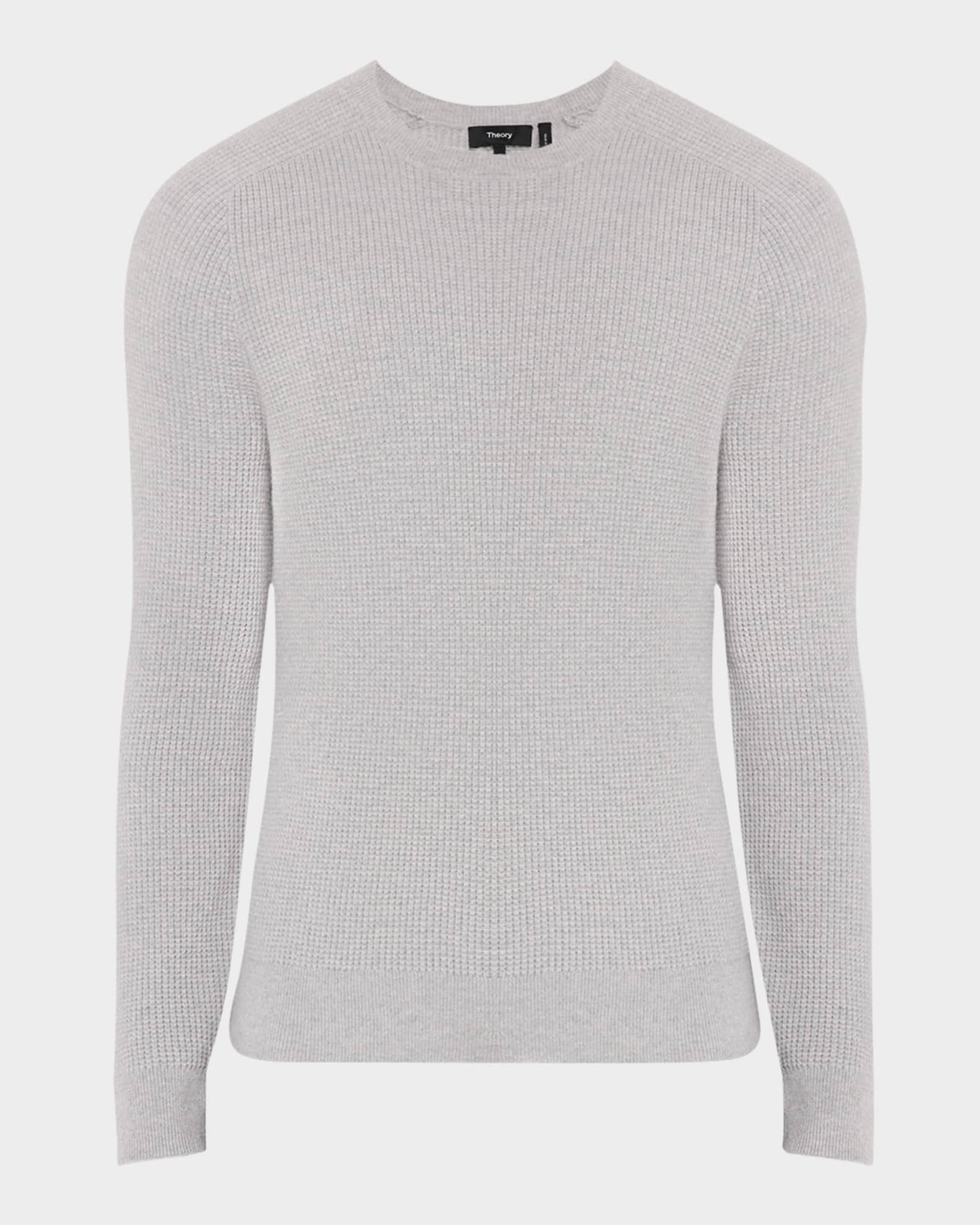 Men's Cashmere Waffle-Knit Sweater 0