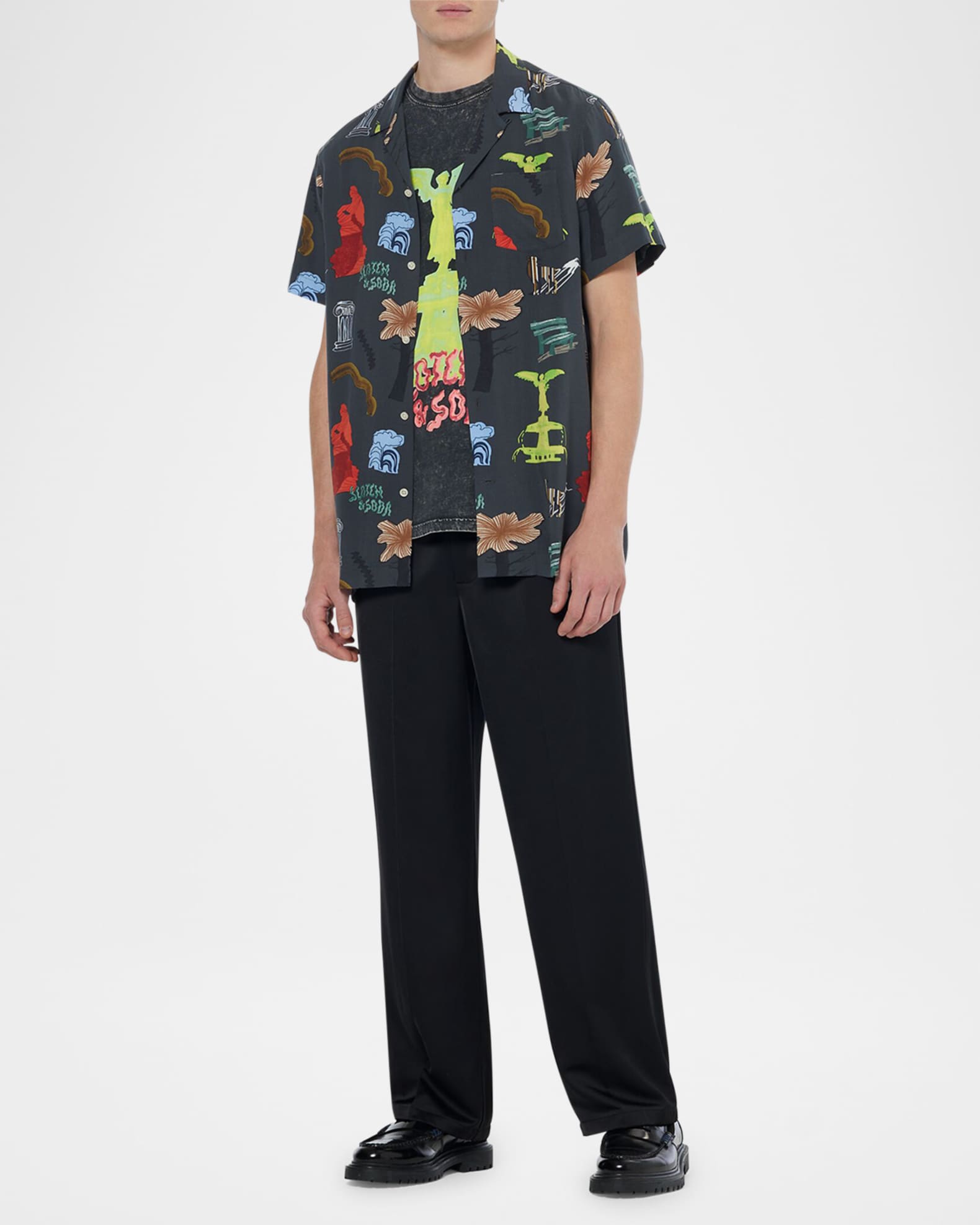 Men's Allover-Print Camp Shirt 1
