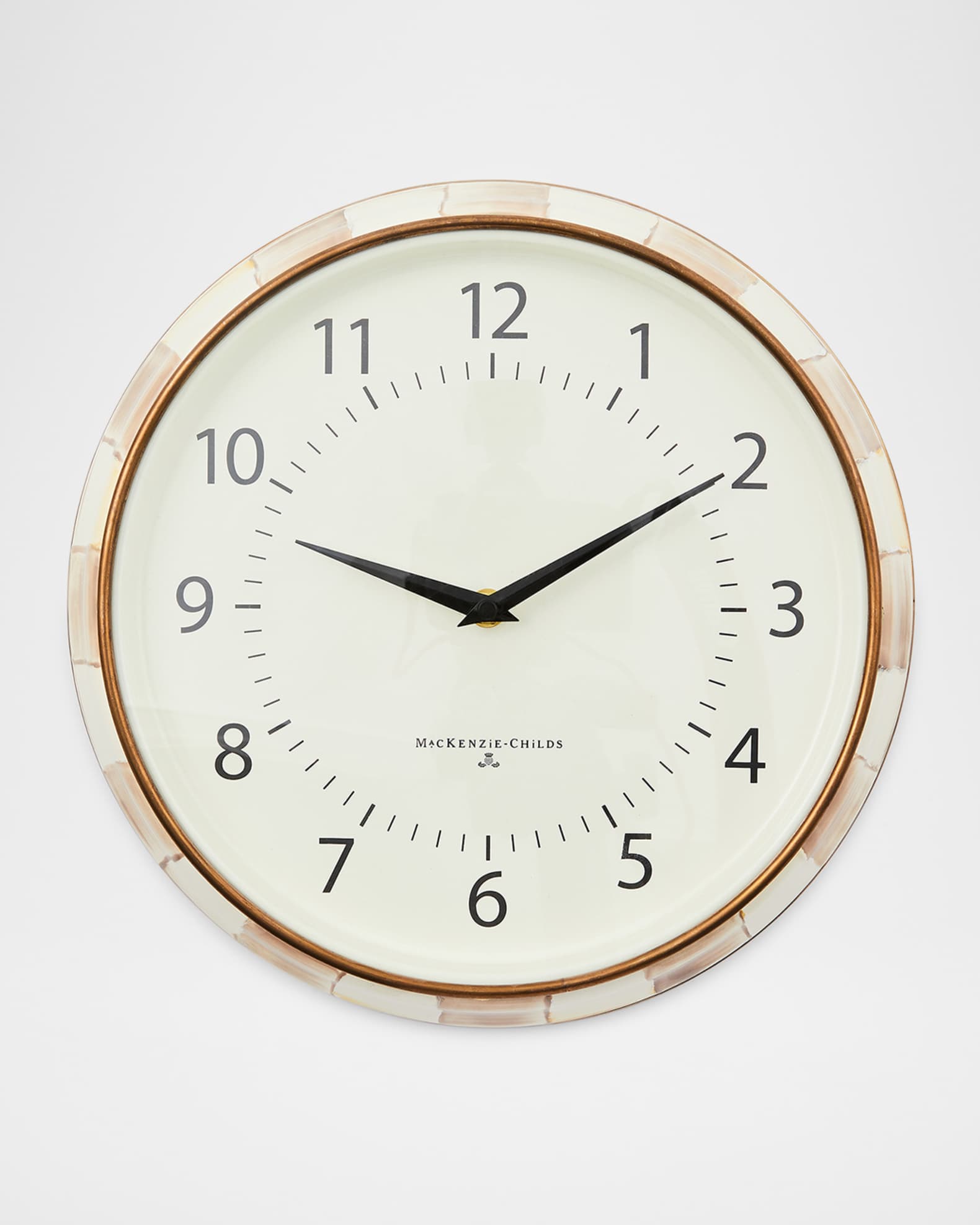 Mocha Check School Clock 0