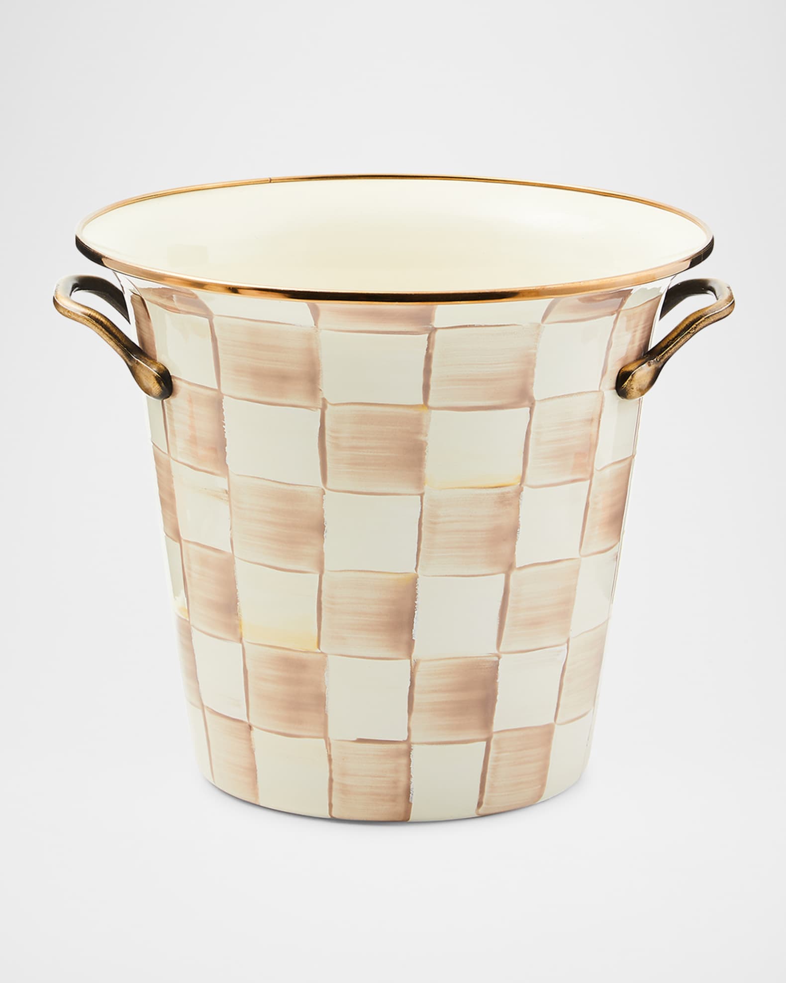 Mocha Check Wine Cooler 0