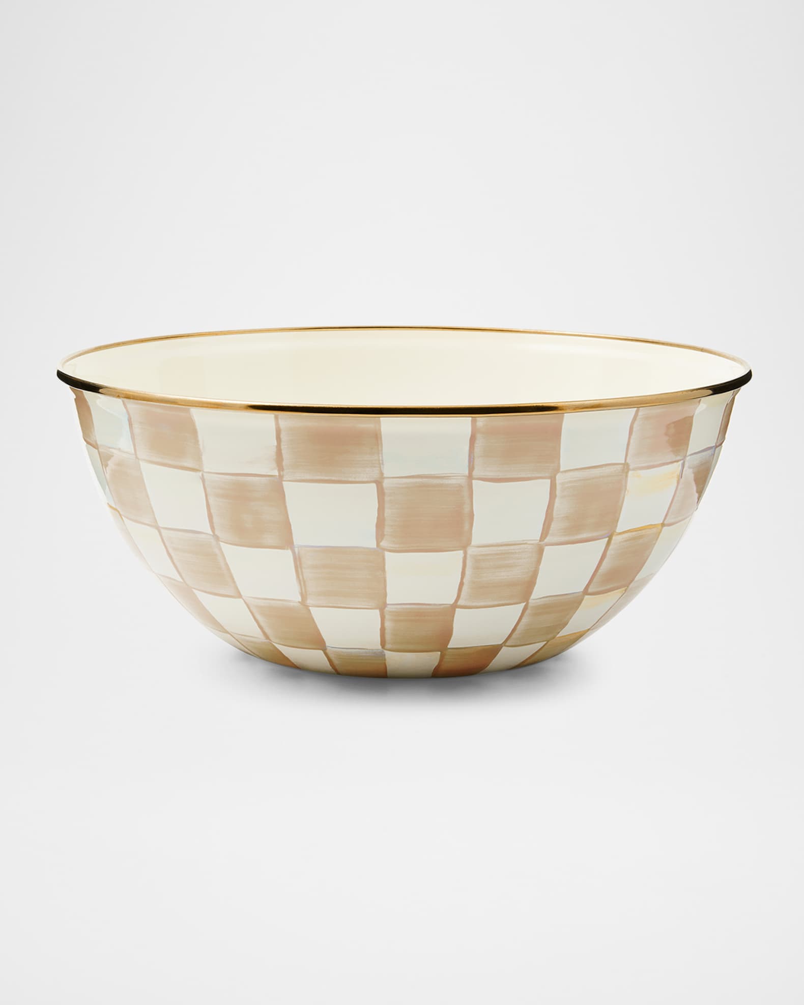 Mocha Check Large Everyday Bowl 0